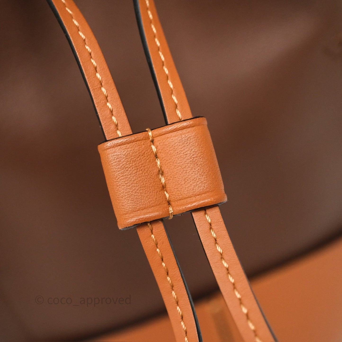 Loewe Small Balloon Bucket Bag Brown Tan Calfskin