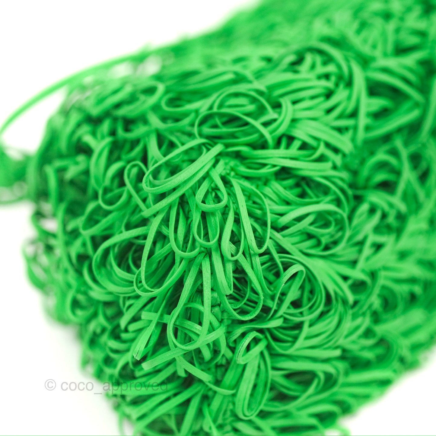 Bottega Veneta The Mini Pouch Green Leather Raffia