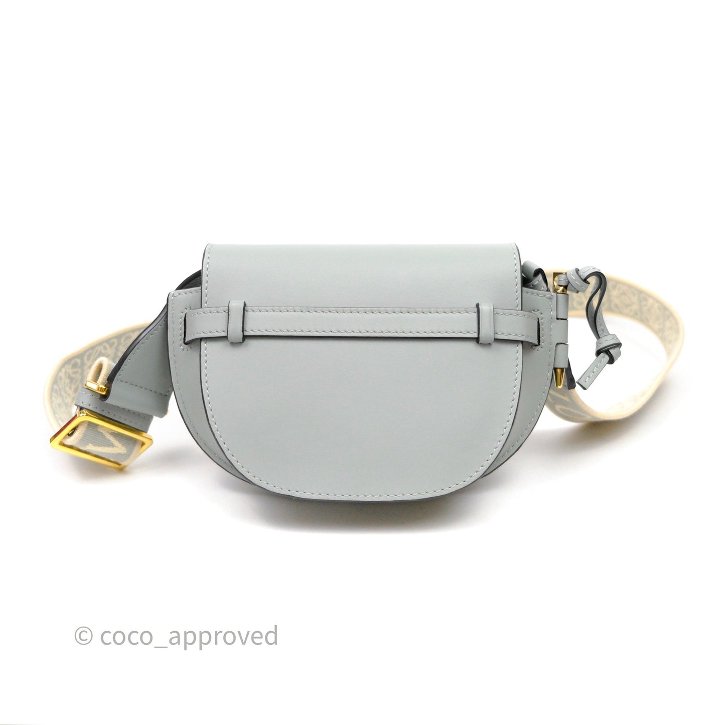 Loewe Mini Gate Dual Bag Ash Grey Soft Calfskin Jacquard Strap