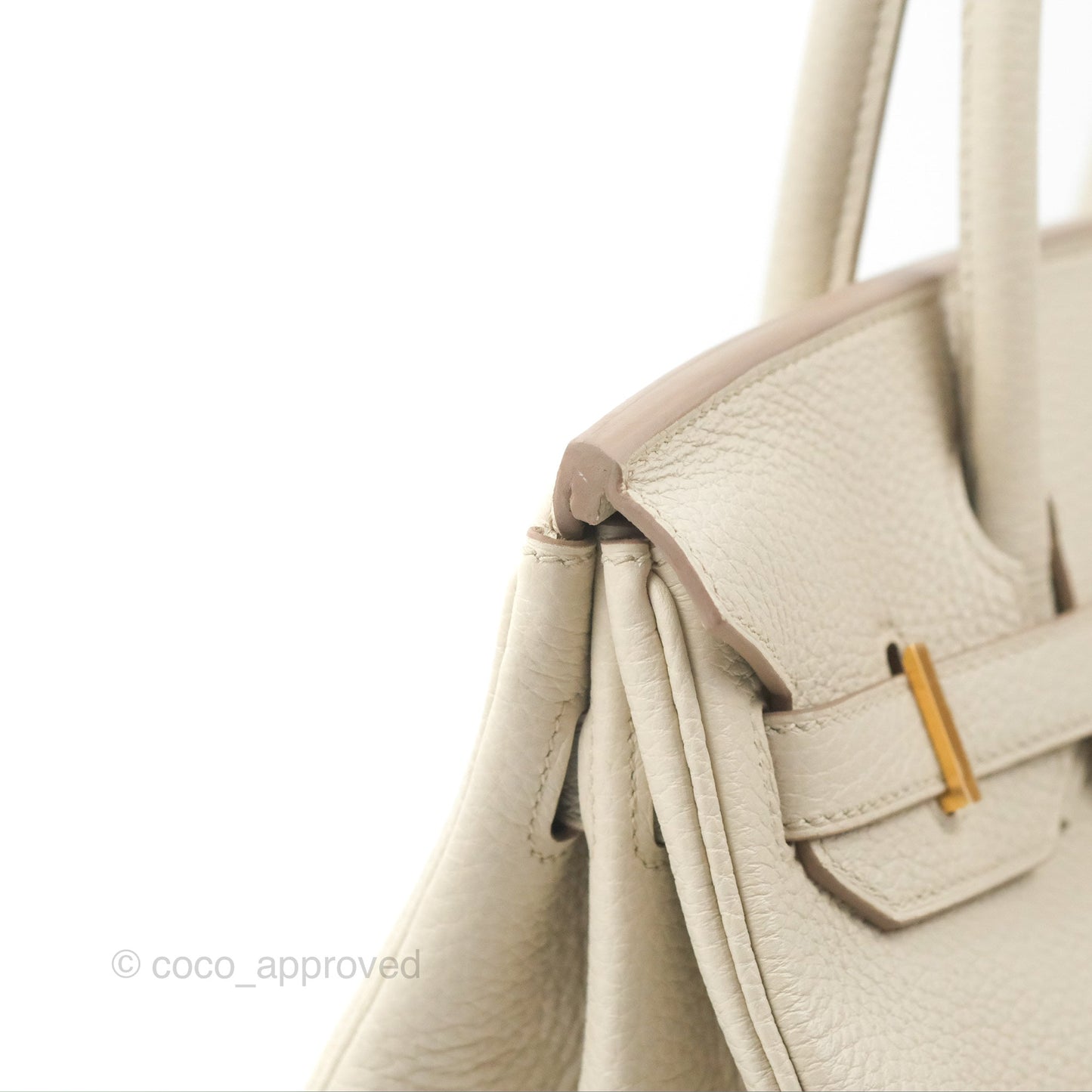 Hermès Birkin 30 Retourne Beton Clemence Gold Hardware