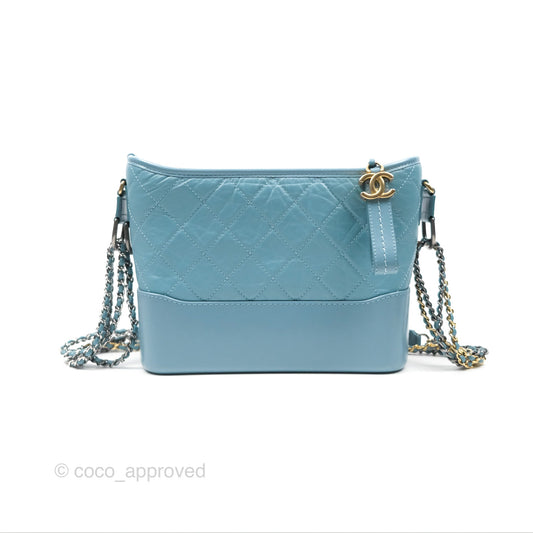 Chanel New Medium Gabrielle Blue Aged Calfskin