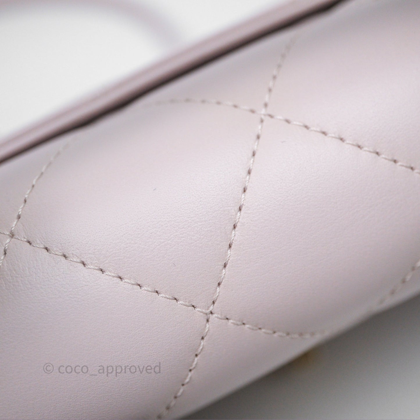 Chanel Small Coco Lady Quilted Flap Bag With Top Handle Light Pink Calfskin Gold Hardware