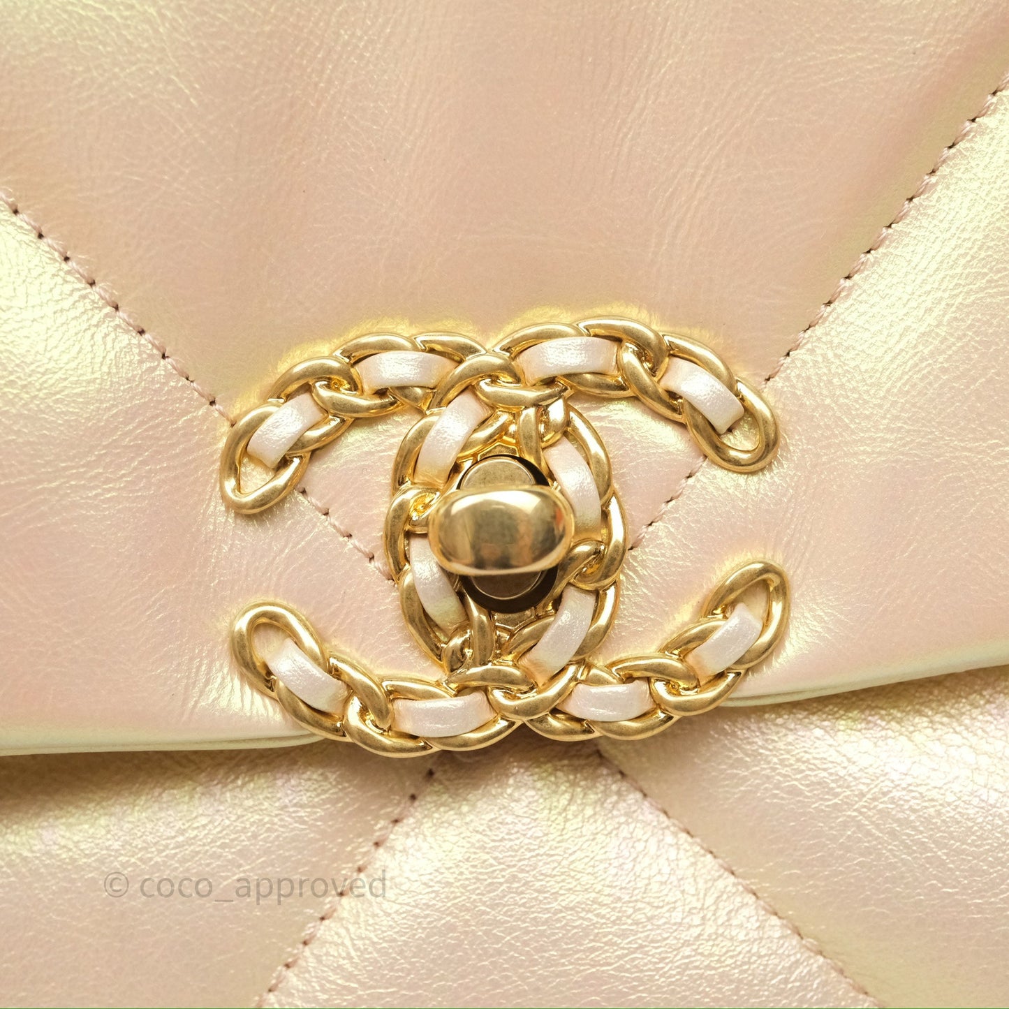 Chanel 19 Small Iridescent Pink Mixed Hardware