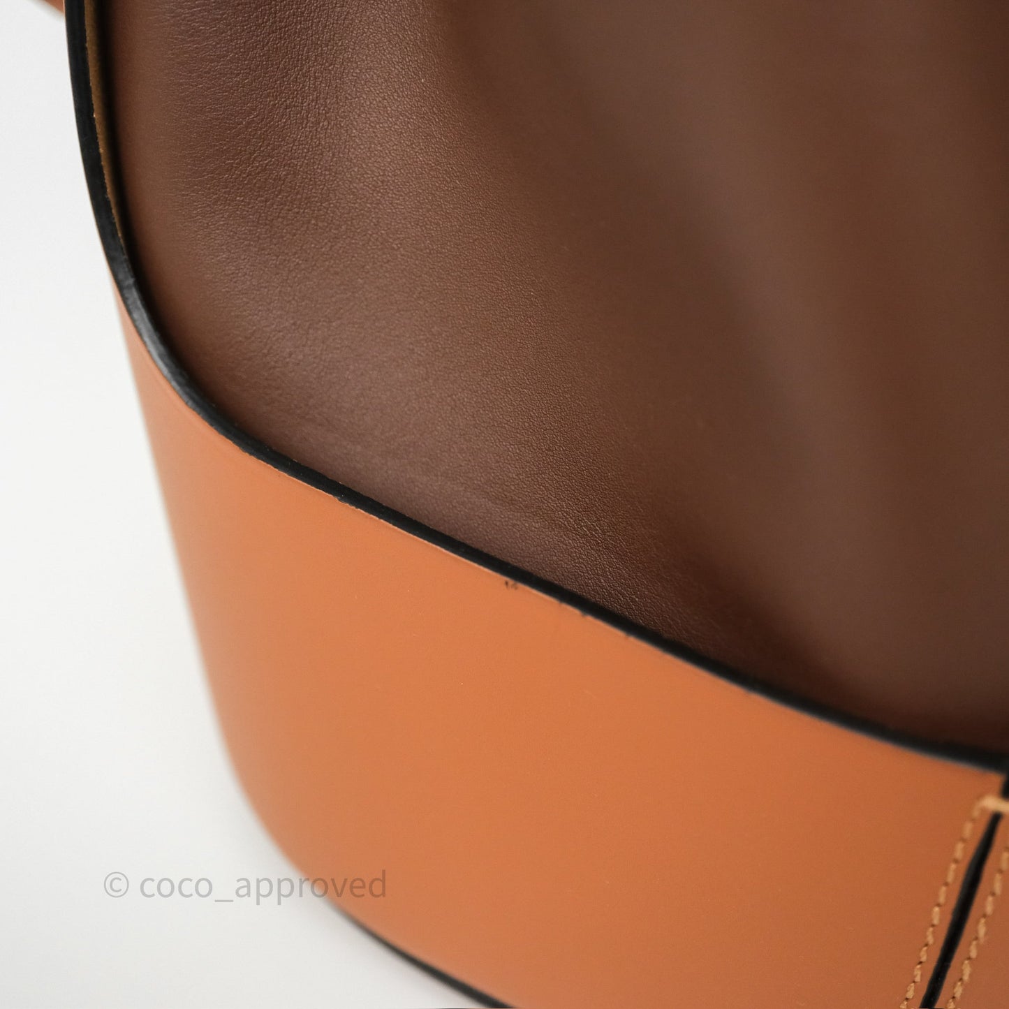 Loewe Small Balloon Bucket Bag Brown Tan Calfskin
