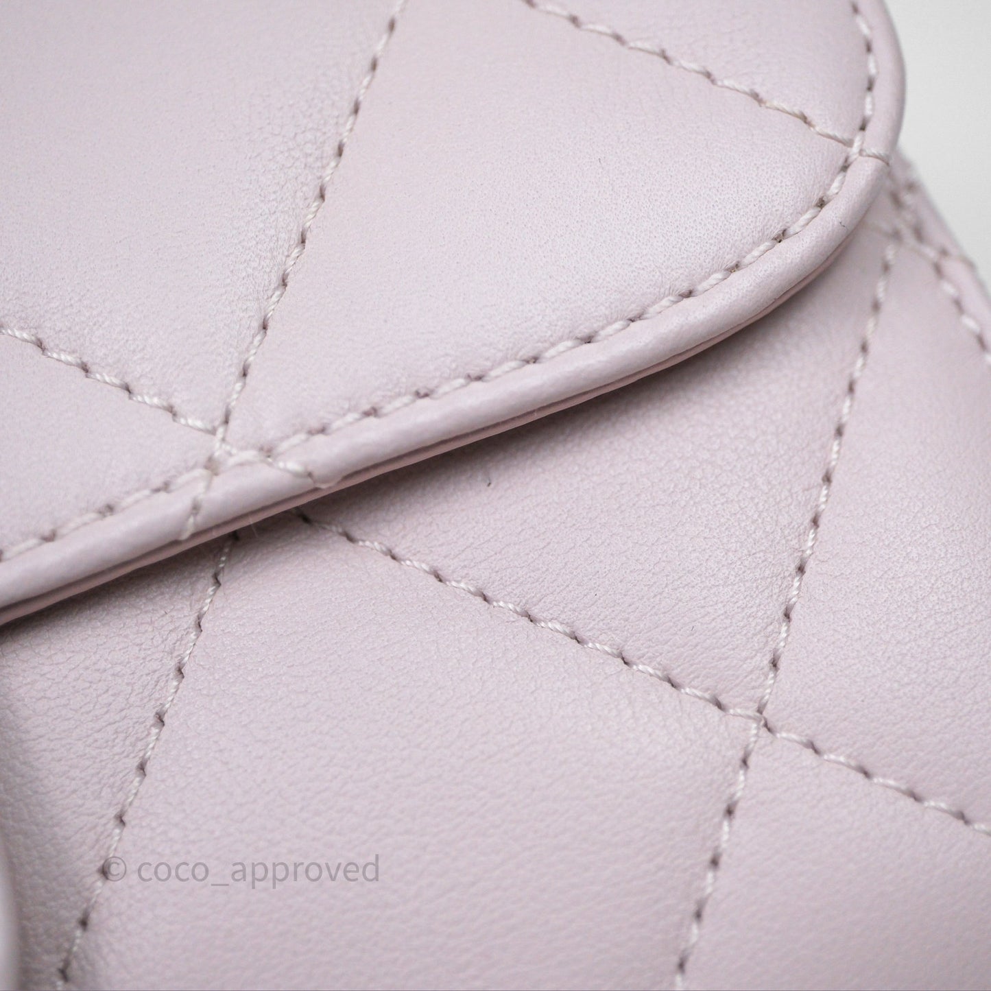 Chanel Small Coco Lady Quilted Flap Bag With Top Handle Light Pink Calfskin Gold Hardware