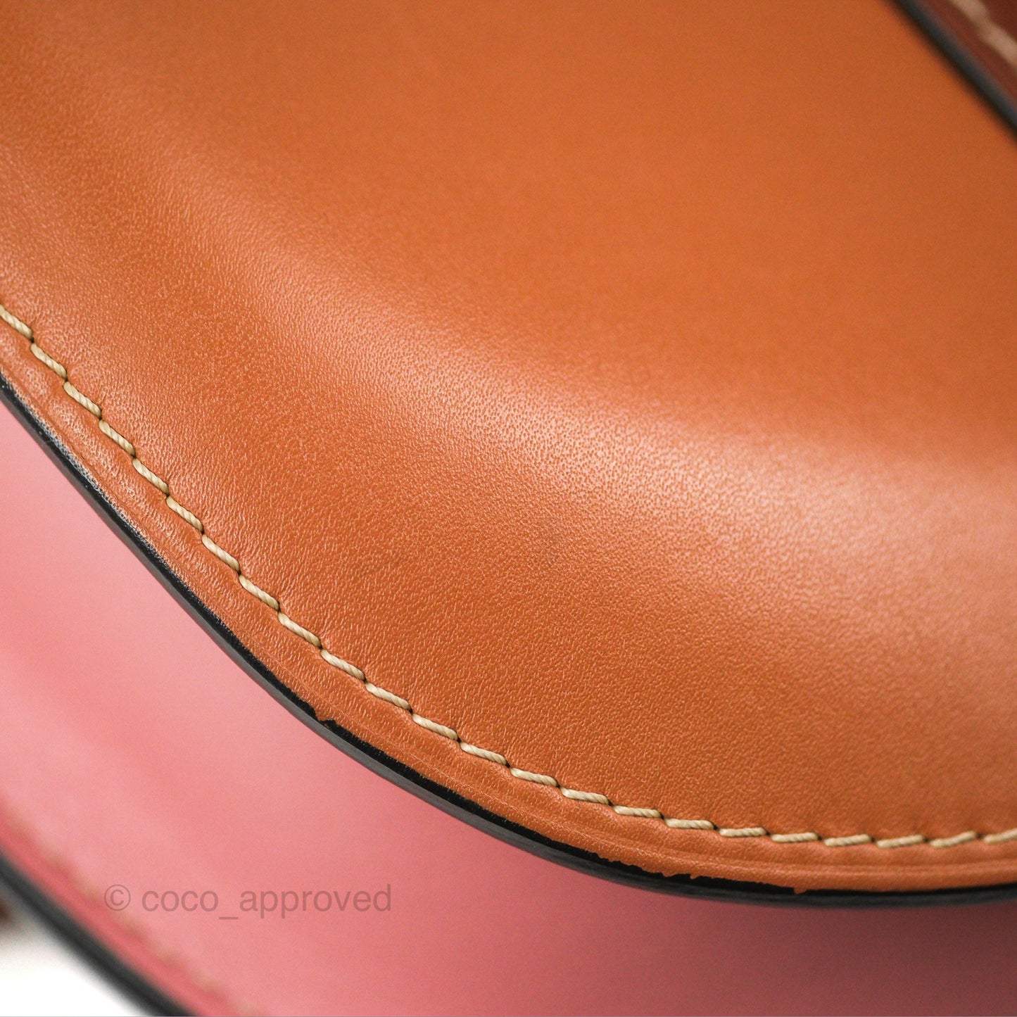Loewe Small Gate Bag Smooth Calfskin in Tan/Pink