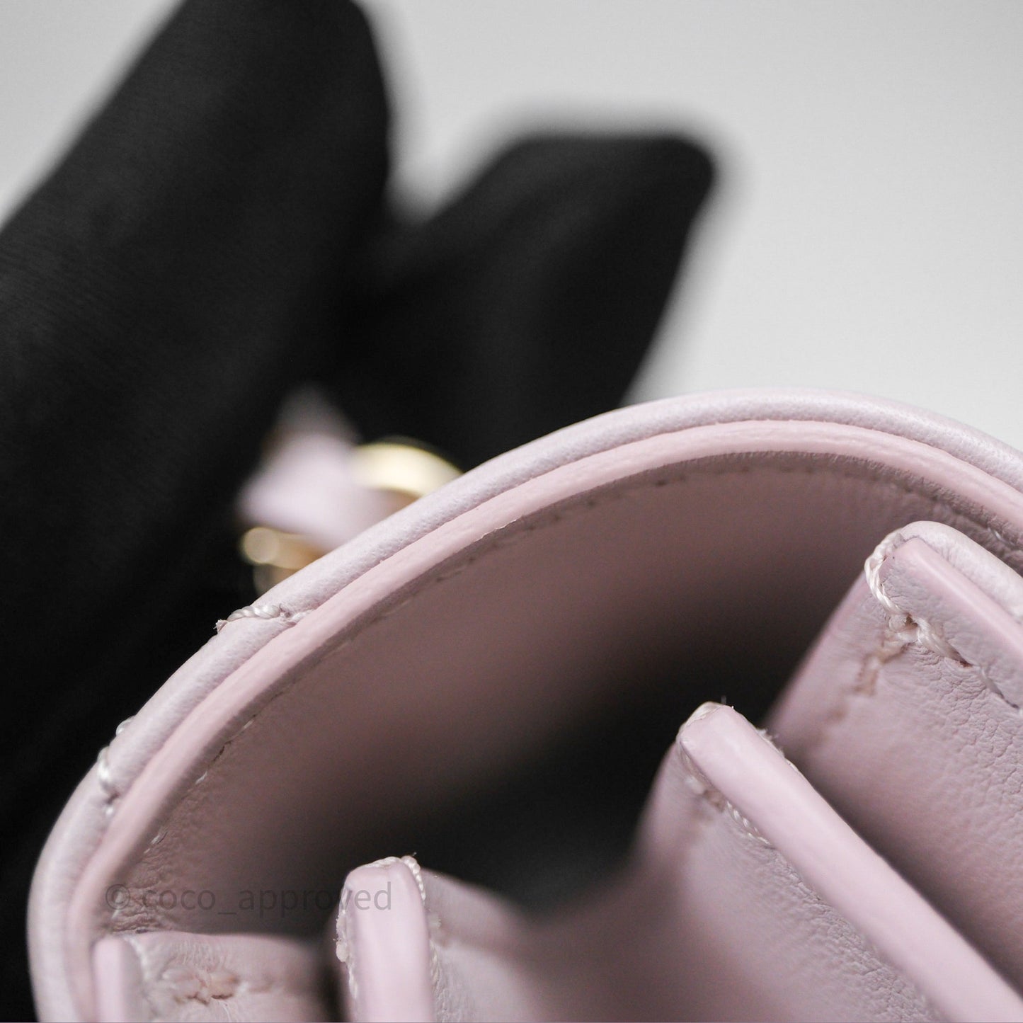 Chanel Small Coco Lady Quilted Flap Bag With Top Handle Light Pink Calfskin Gold Hardware