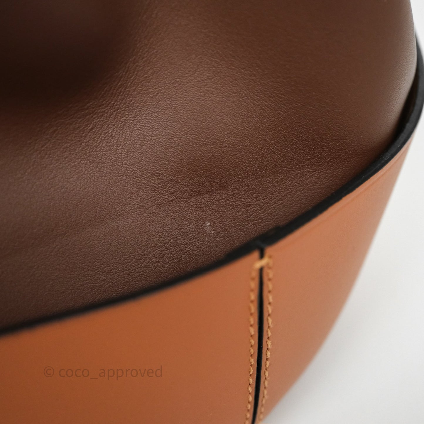 Loewe Small Balloon Bucket Bag Brown Tan Calfskin