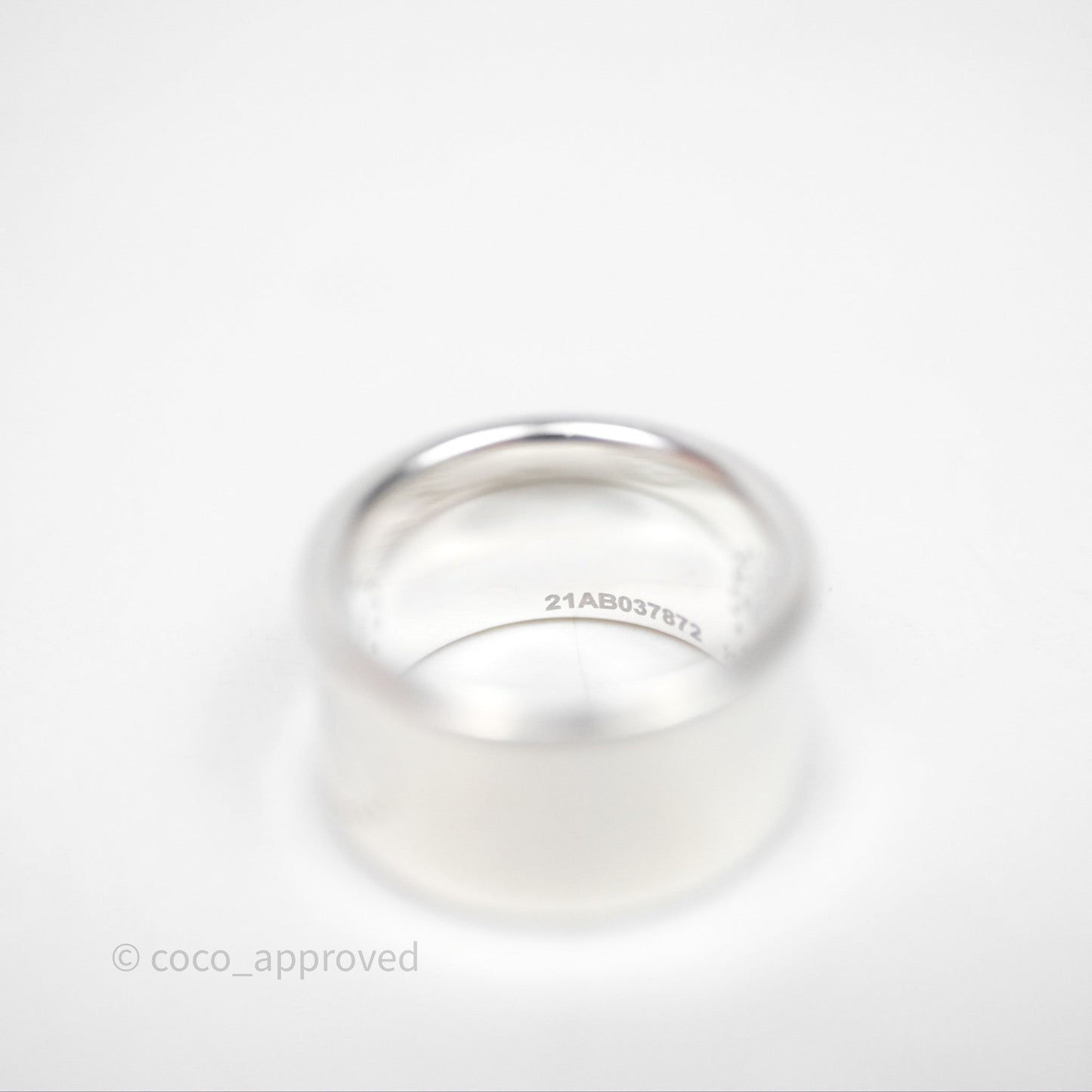 Hermès Eclipse Ruban Ring Silver Tone