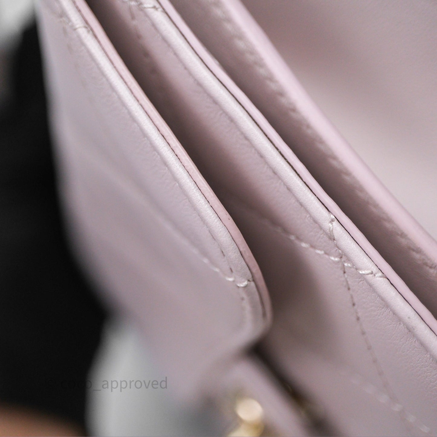 Chanel Small Coco Lady Quilted Flap Bag With Top Handle Light Pink Calfskin Gold Hardware