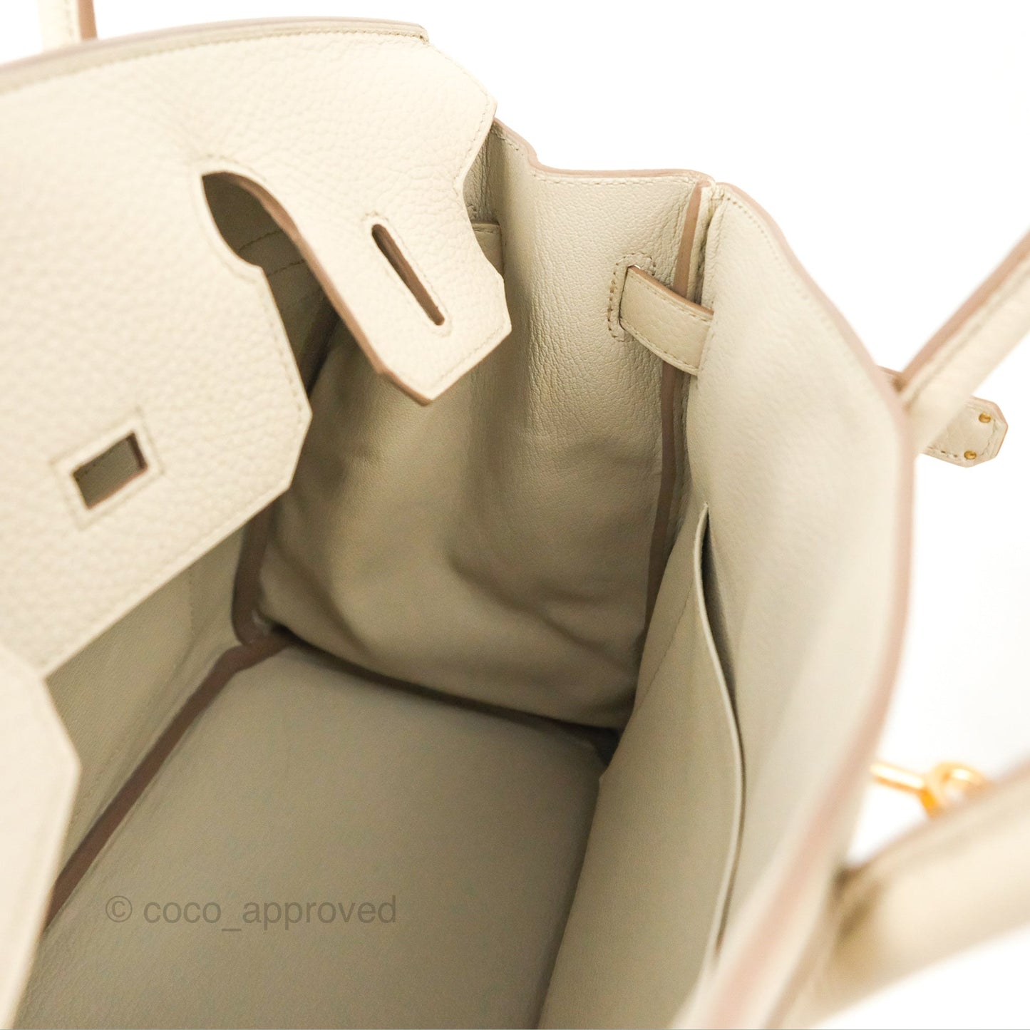 Hermès Birkin 30 Retourne Beton Clemence Gold Hardware