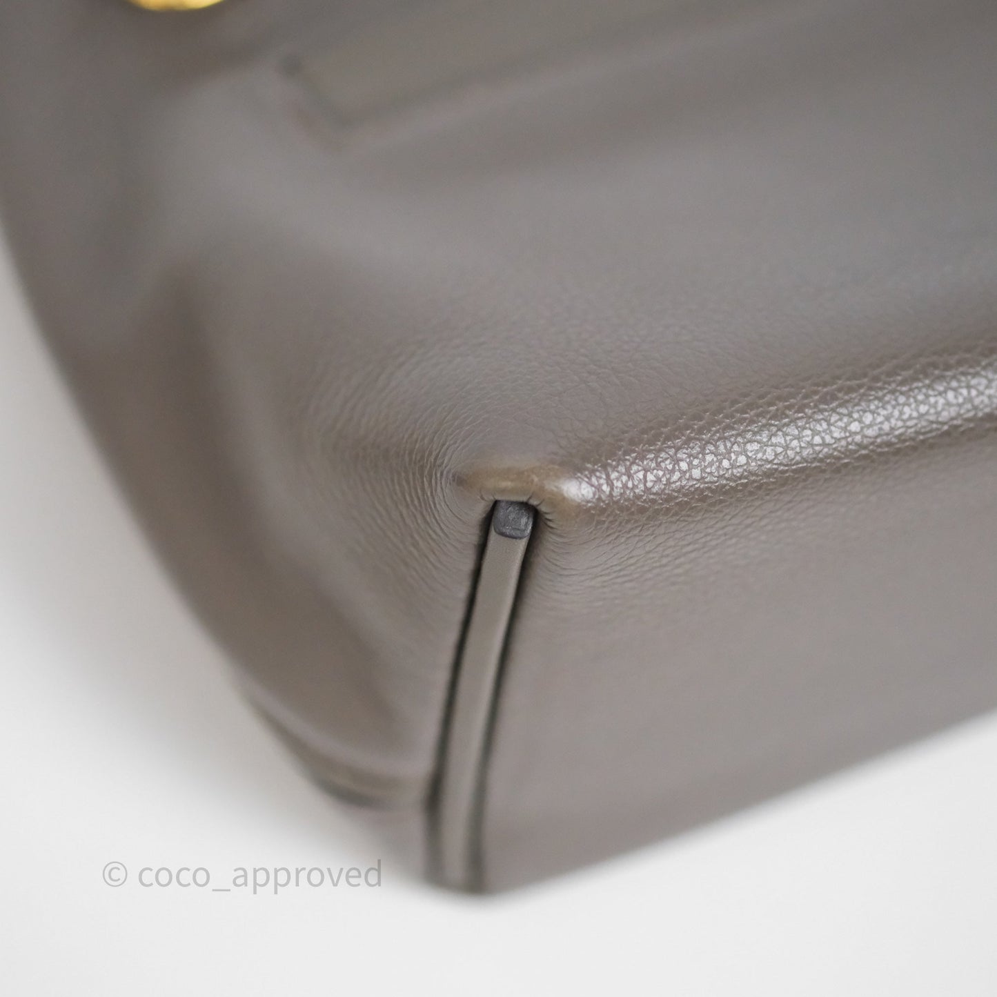 Hermès 24/24 21 Mini Gris Etain 8F Evercolor/ Swift Gold Hardware