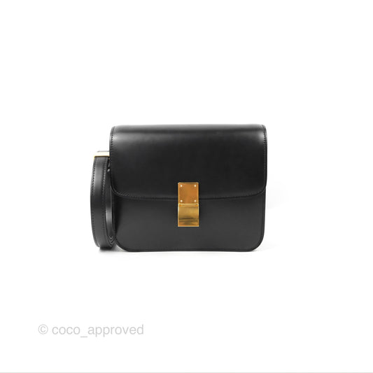 Celine Teen Classic Box Flap Black Smooth Calfskin