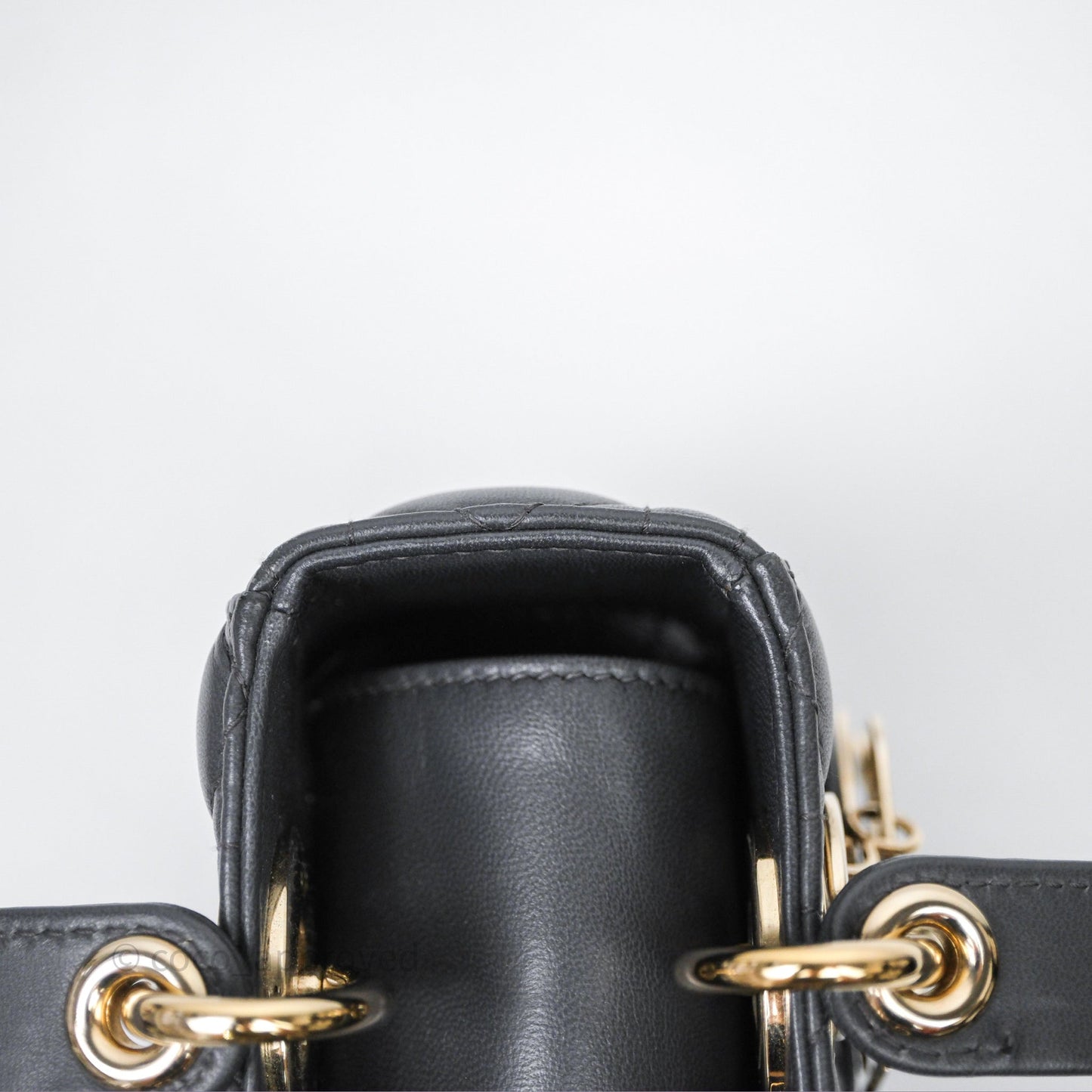 Christian Dior Small Lady Dior My ABCDior Bag Dark Grey Cannage Lambskin
