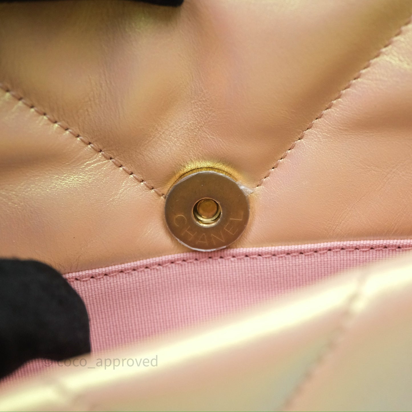 Chanel 19 Small Iridescent Pink Mixed Hardware