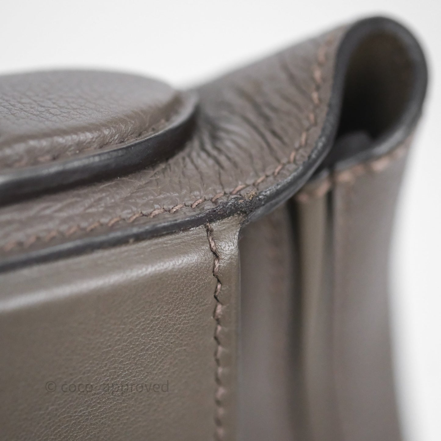 Hermès 24/24 21 Mini Gris Etain 8F Evercolor/ Swift Gold Hardware