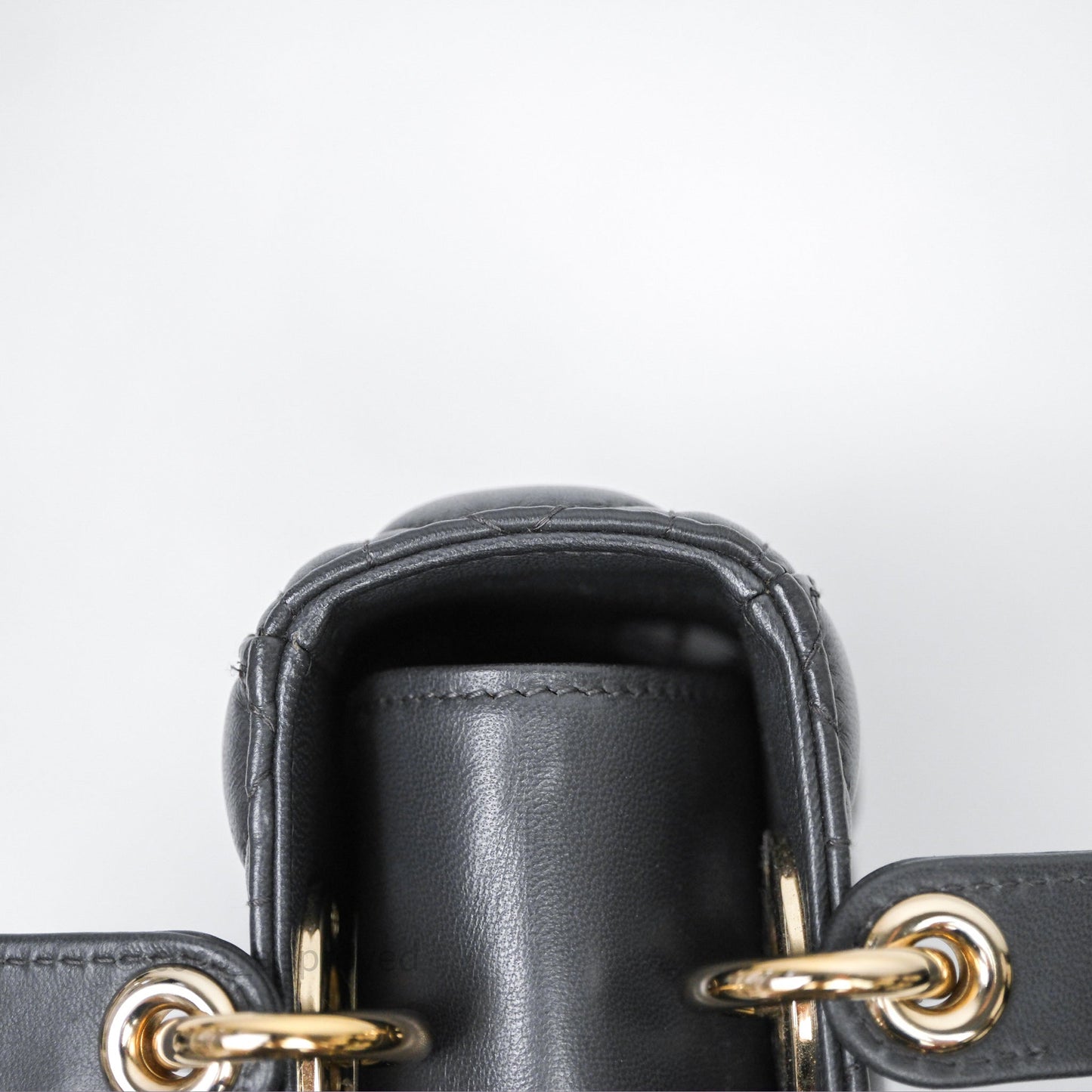 Christian Dior Small Lady Dior My ABCDior Bag Dark Grey Cannage Lambskin