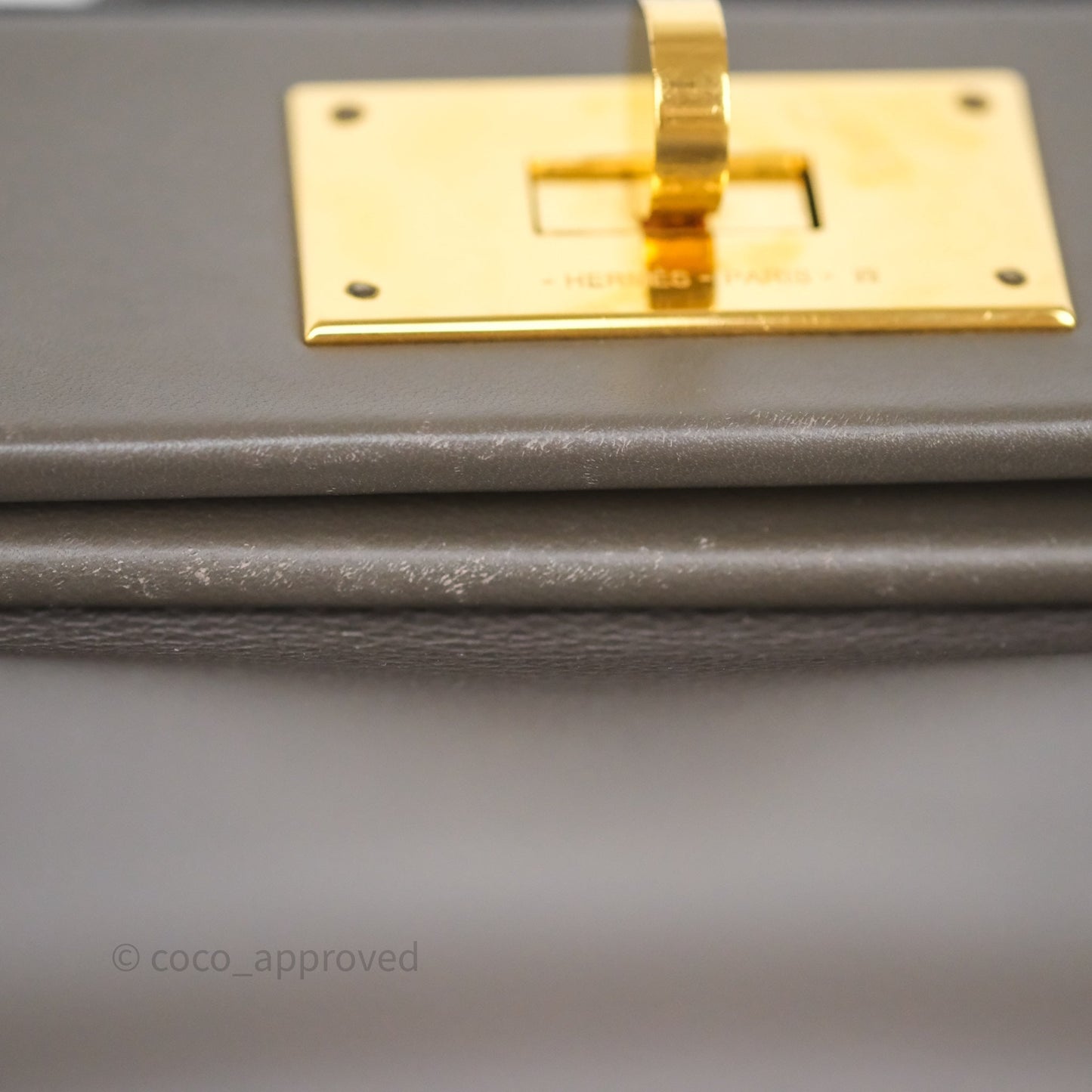 Hermès 24/24 21 Mini Gris Etain 8F Evercolor/ Swift Gold Hardware