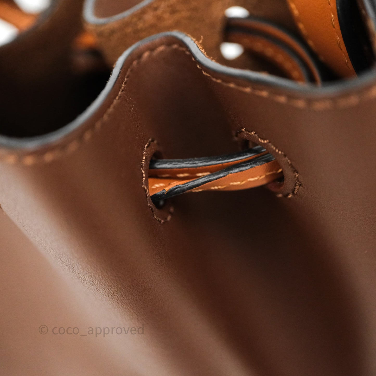 Loewe Small Balloon Bucket Bag Brown Tan Calfskin