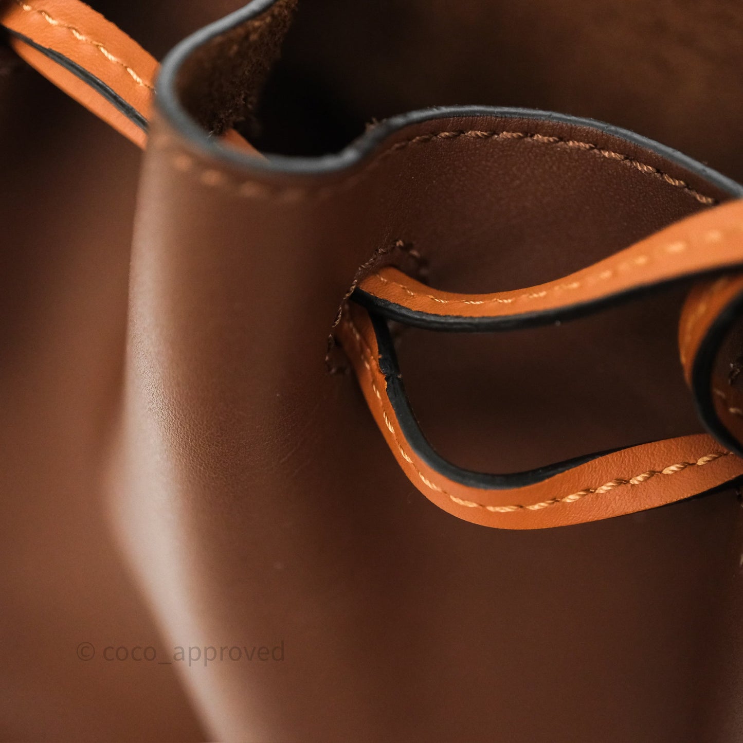 Loewe Small Balloon Bucket Bag Brown Tan Calfskin