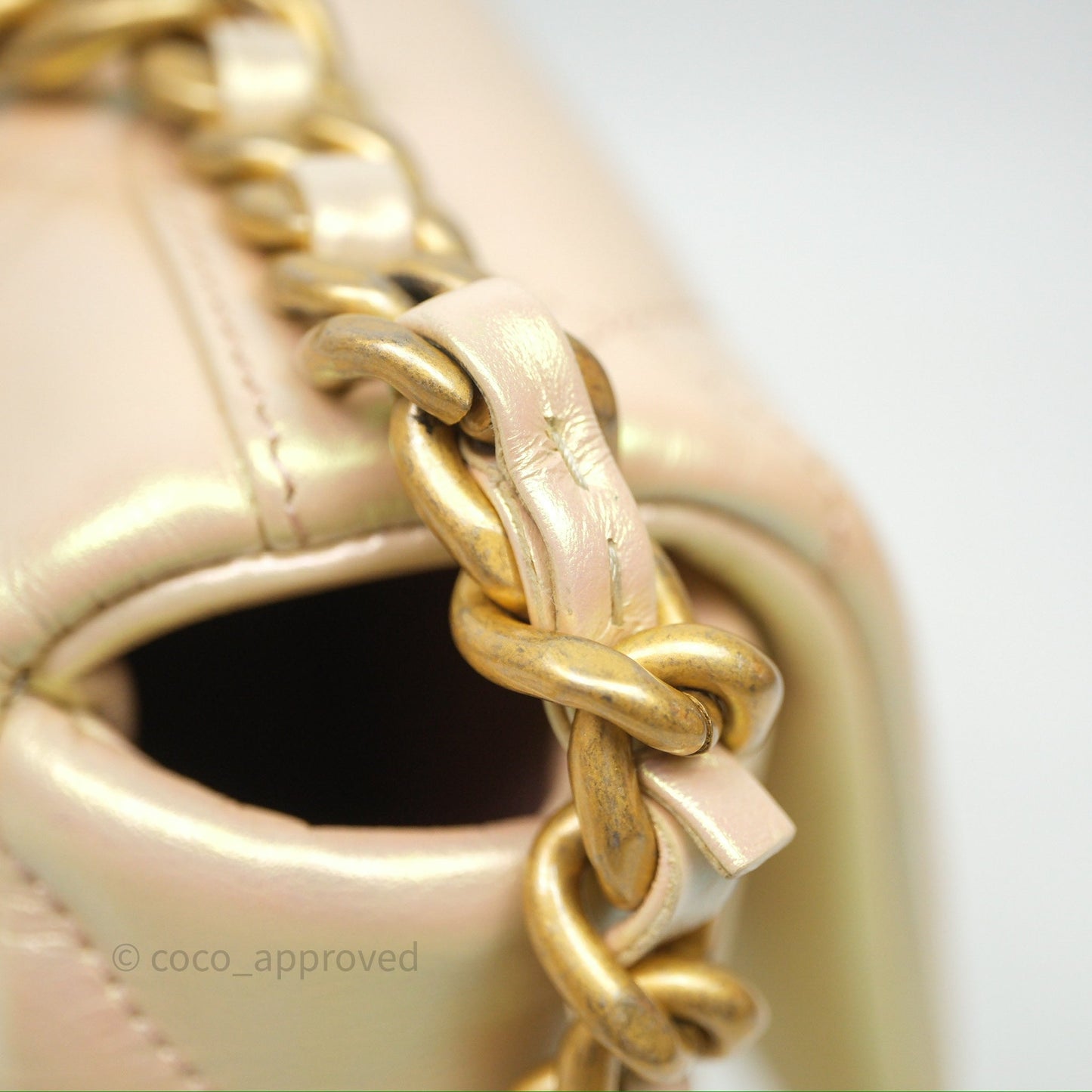 Chanel 19 Small Iridescent Pink Mixed Hardware