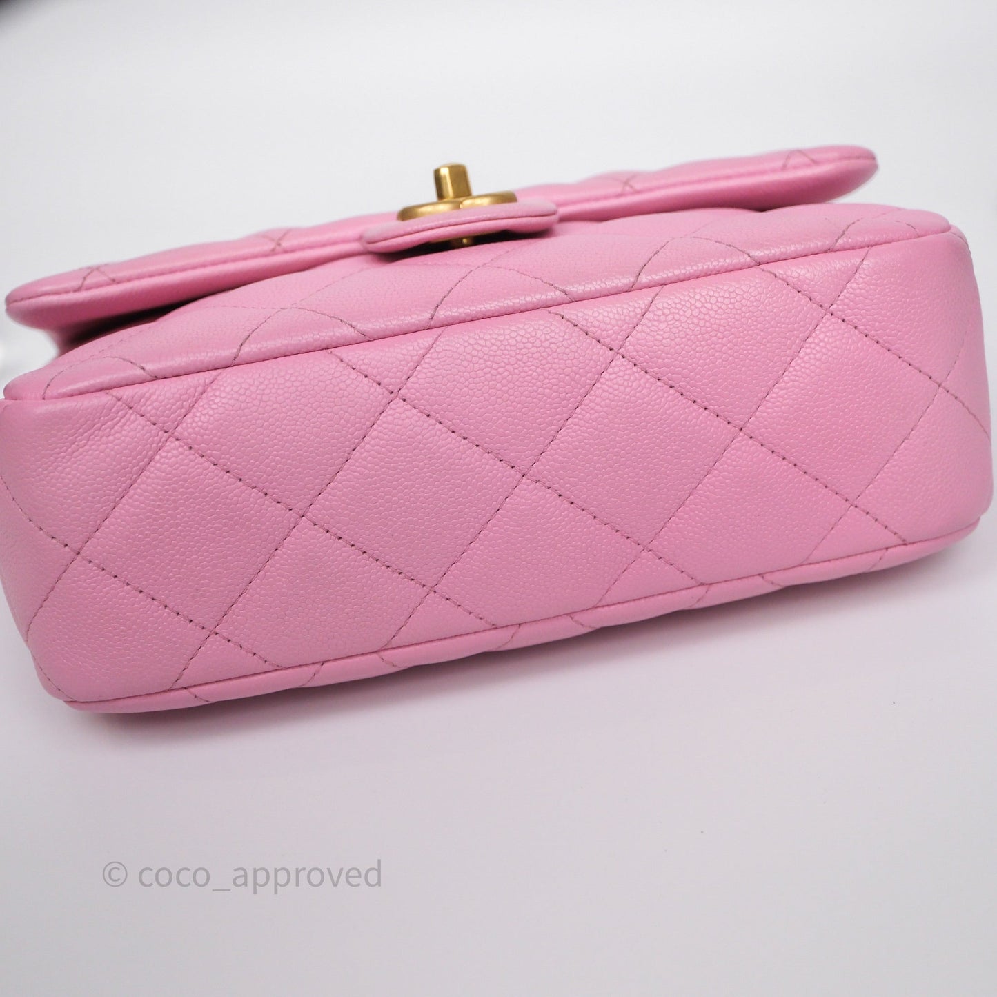 Chanel Large Flap Bag Heart Adjustable Chain Pink Caviar Aged Gold Hardware