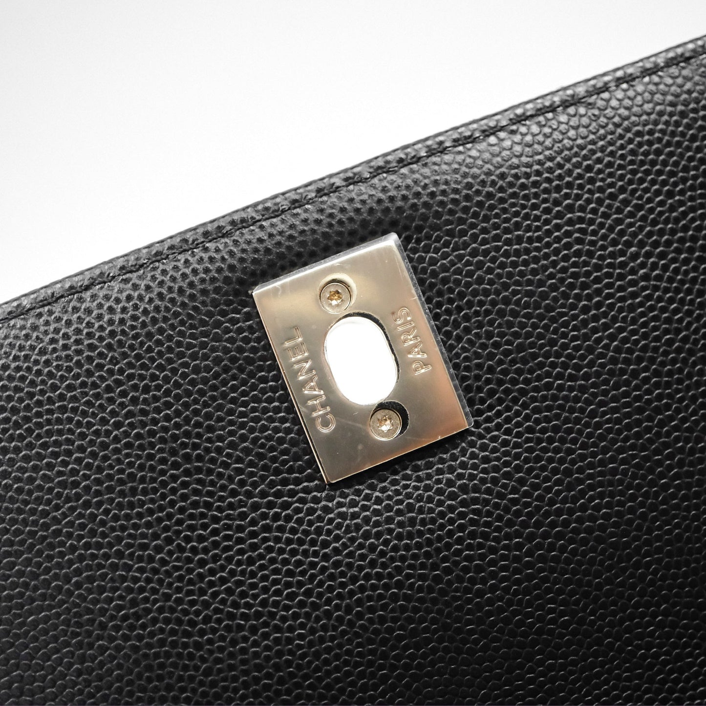 Chanel Small Coco Handle Quilted Black Caviar Gold Hardware