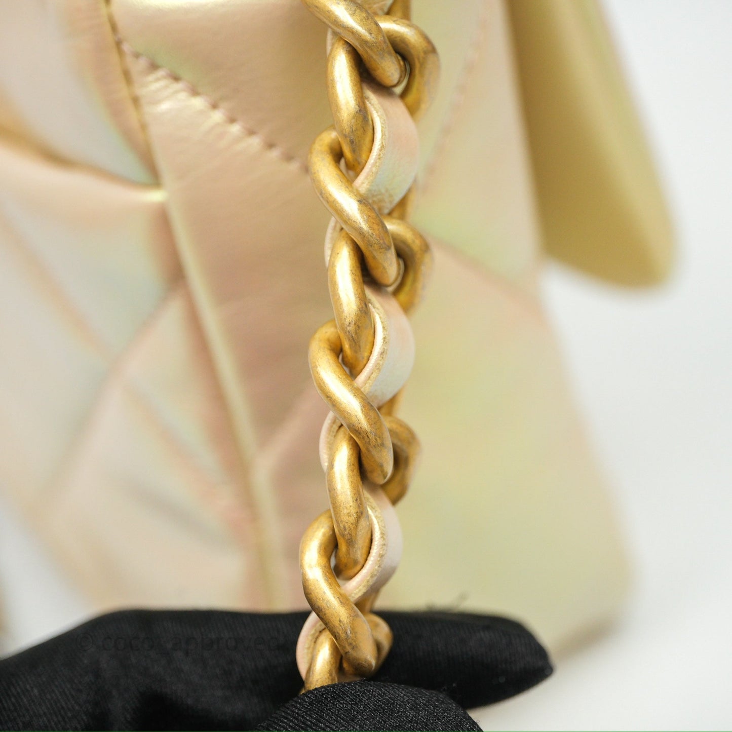 Chanel 19 Small Iridescent Pink Mixed Hardware