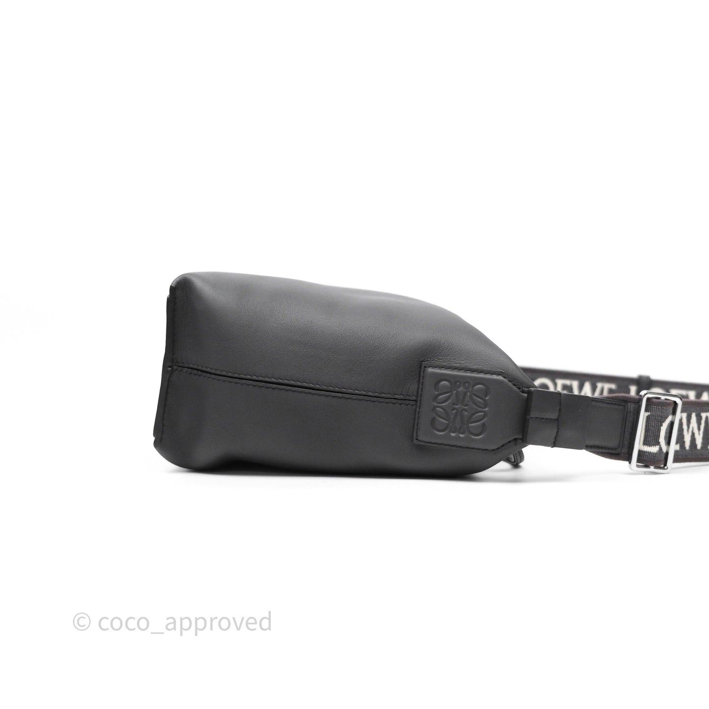 Loewe Small Cubi Bag In Supple Smooth Calfskin and Jacquard Dark Grey