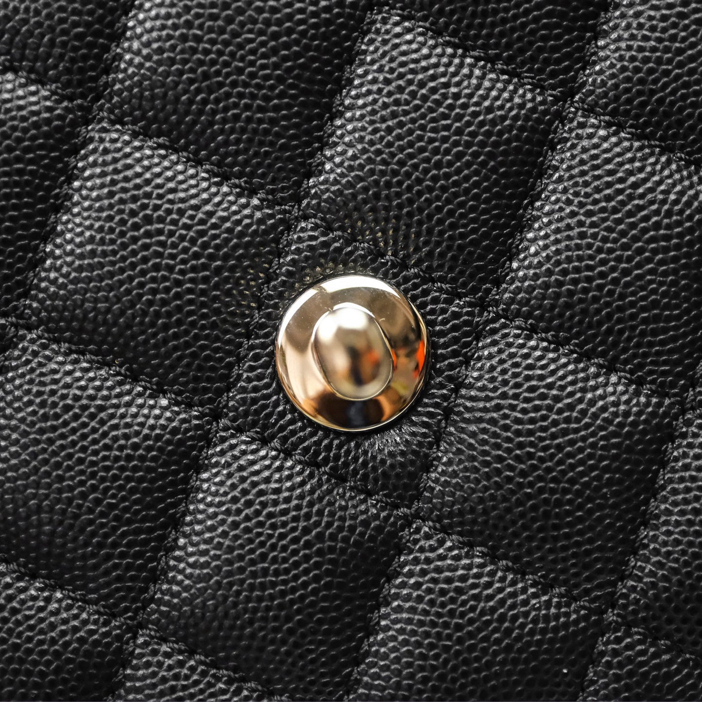 Chanel Small Coco Handle Quilted Black Caviar Gold Hardware