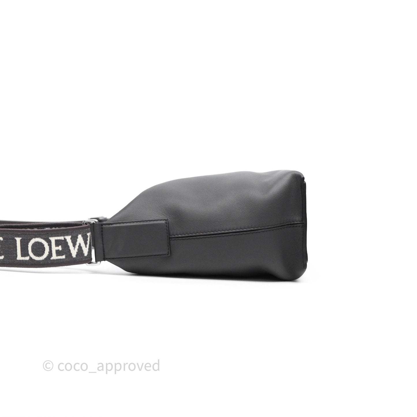 Loewe Small Cubi Bag In Supple Smooth Calfskin and Jacquard Dark Grey