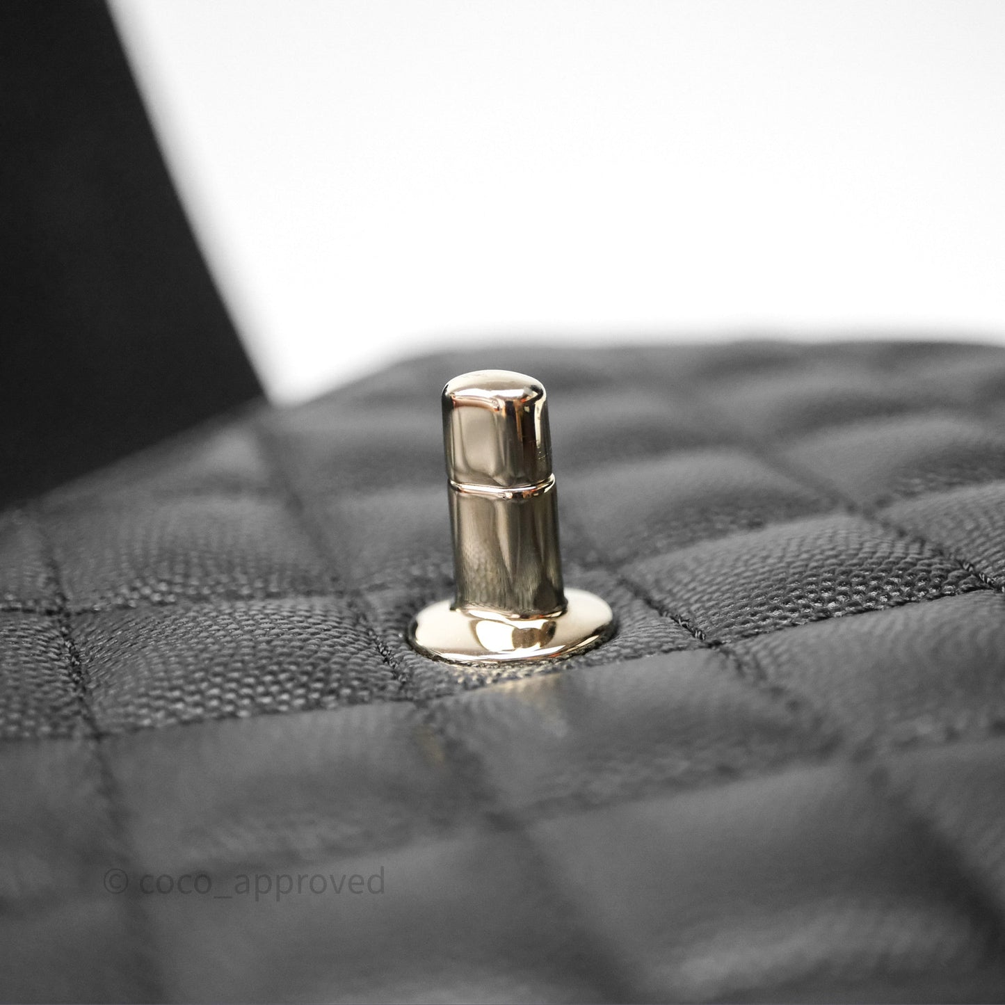 Chanel Small Coco Handle Quilted Black Caviar Gold Hardware