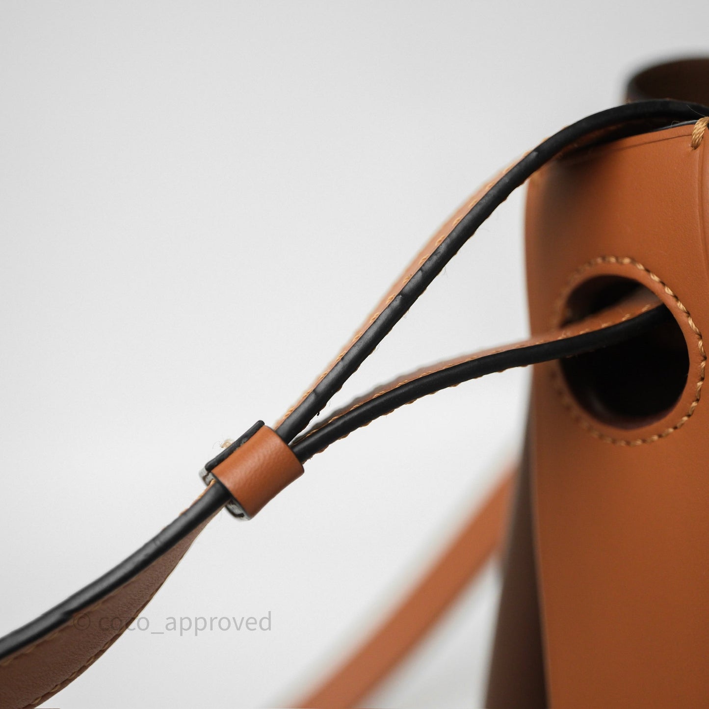 Loewe Small Balloon Bucket Bag Brown Tan Calfskin