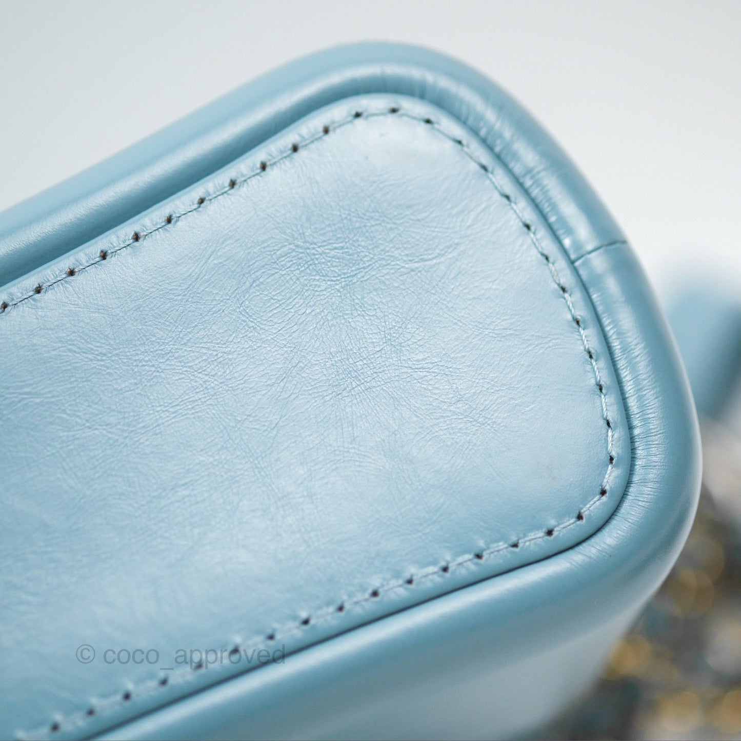 Chanel New Medium Gabrielle Blue Aged Calfskin
