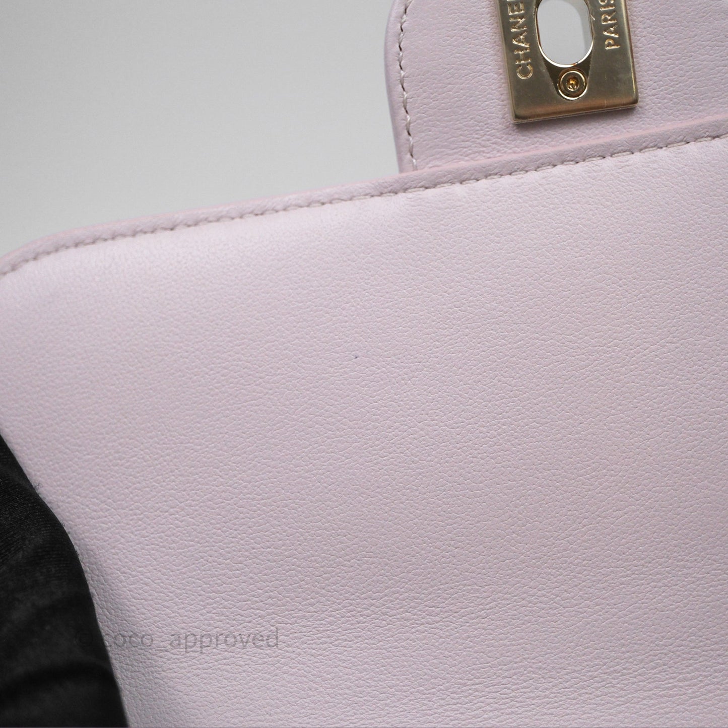 Chanel Small Coco Lady Quilted Flap Bag With Top Handle Light Pink Calfskin Gold Hardware