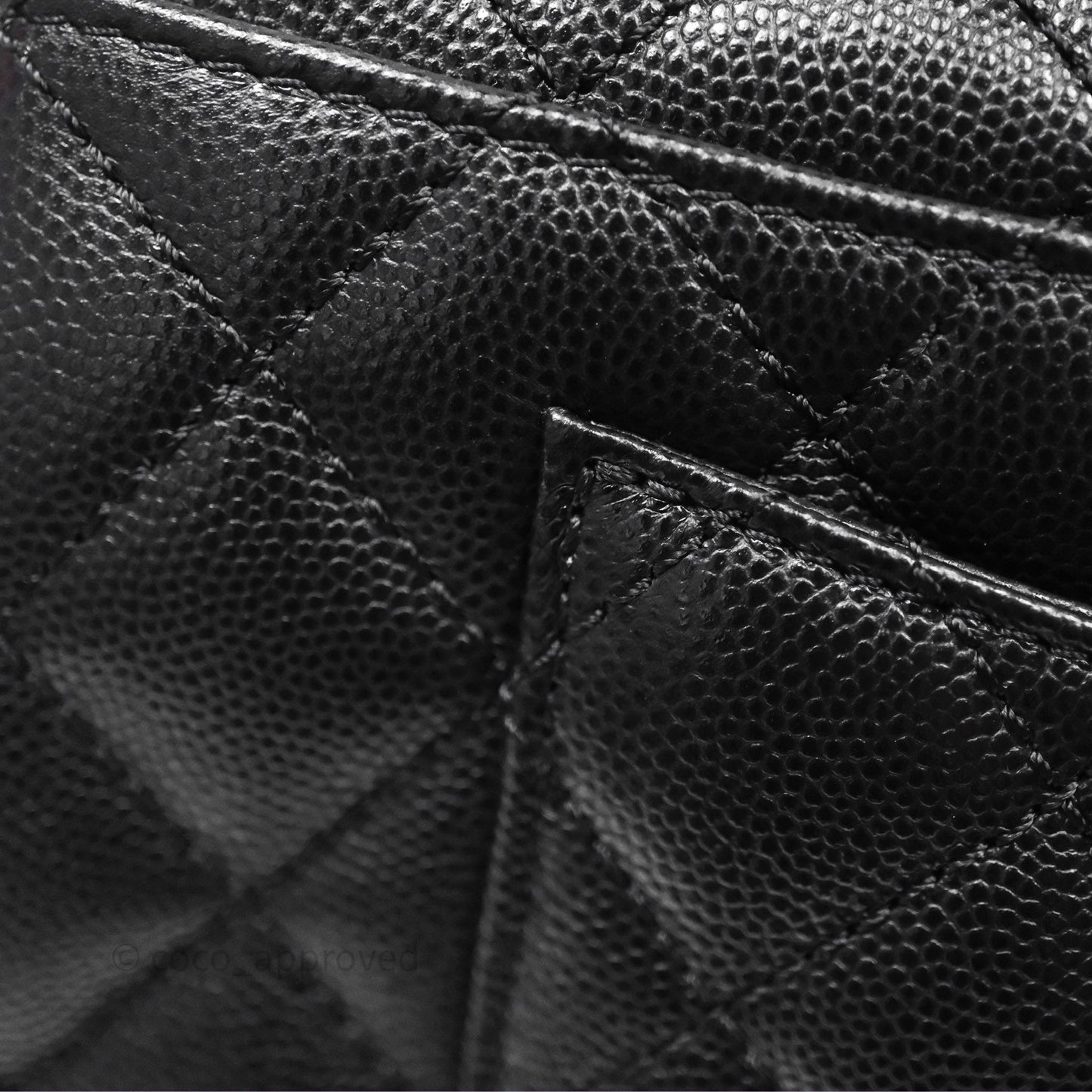 Chanel Small Coco Handle Quilted Black Caviar Gold Hardware