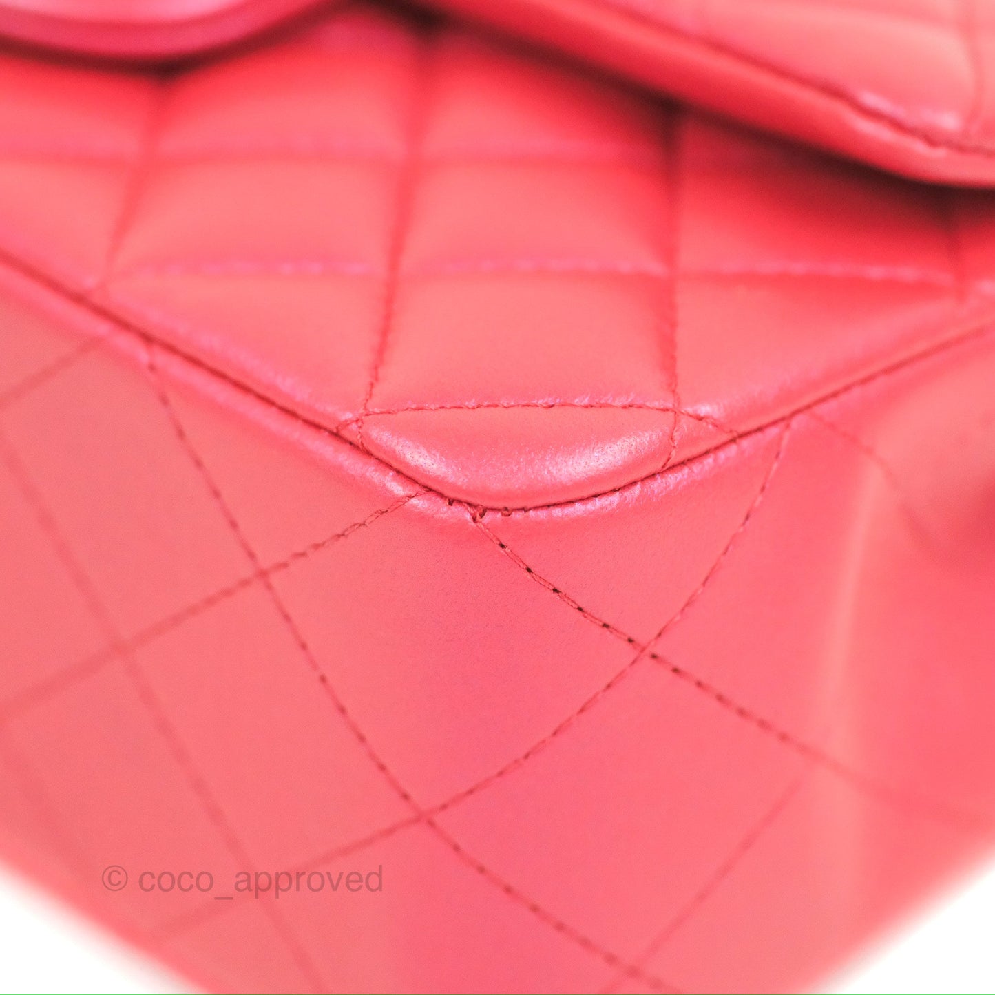 Chanel Top Handle Mini Rectangular Flap Bag Iridescent Dark Pink Lambskin Aged Gold Hardware