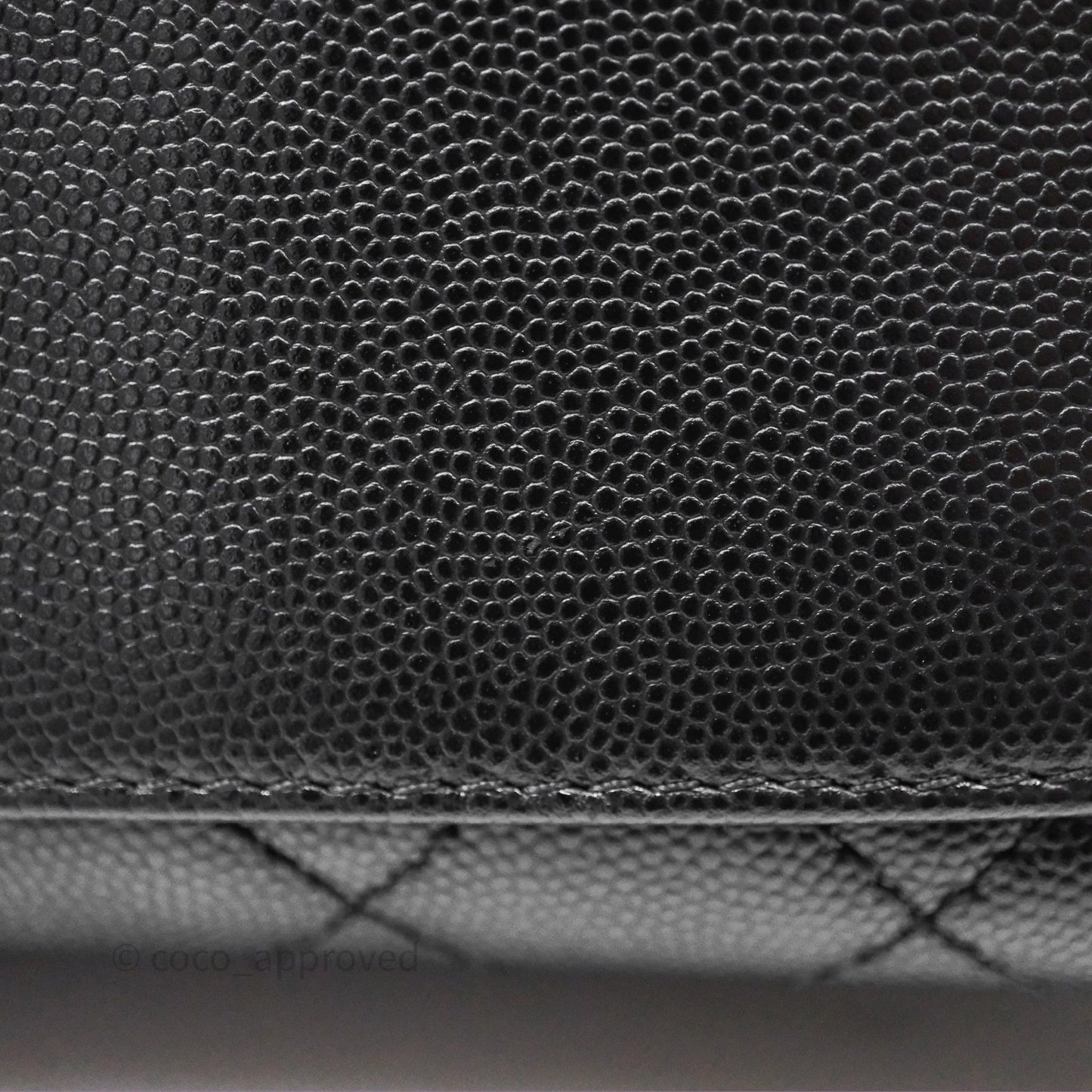 Chanel Small Coco Handle Quilted Black Caviar Gold Hardware