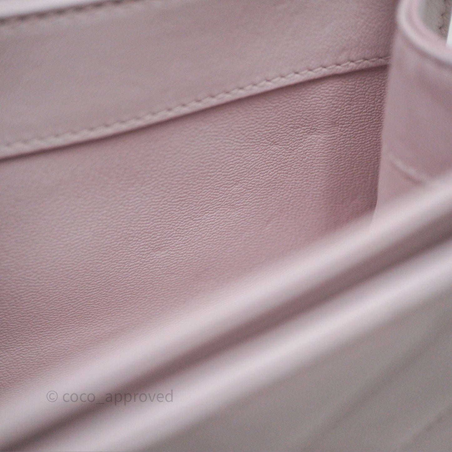 Chanel Small Coco Lady Quilted Flap Bag With Top Handle Light Pink Calfskin Gold Hardware