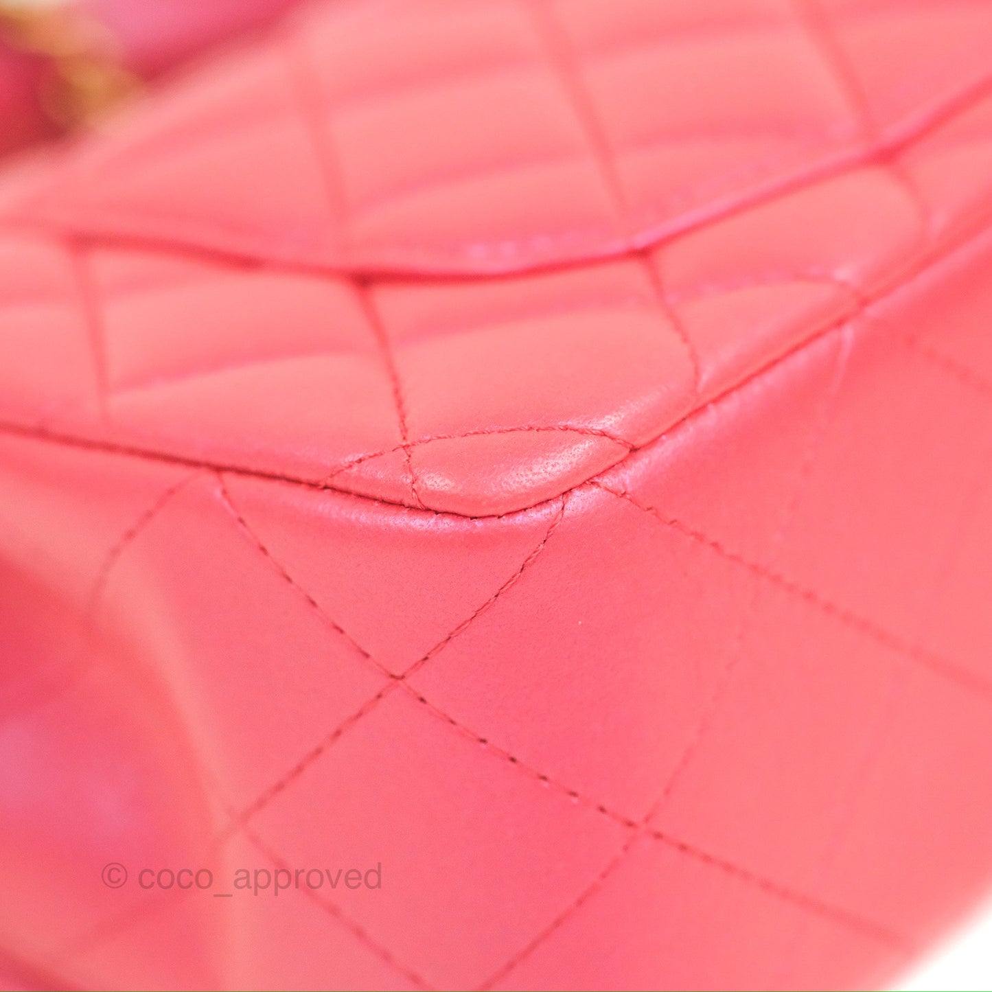 Chanel Top Handle Mini Rectangular Flap Bag Iridescent Dark Pink Lambskin Aged Gold Hardware