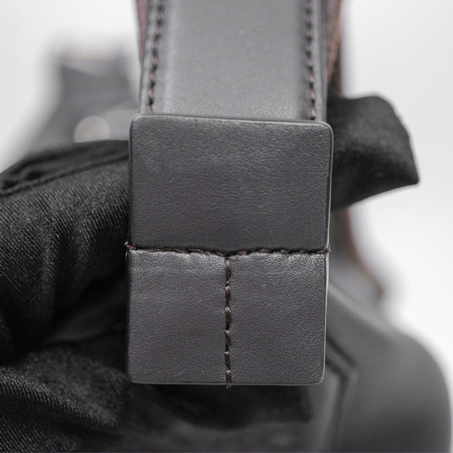 Loewe Small Cubi Bag In Supple Smooth Calfskin and Jacquard Dark Grey