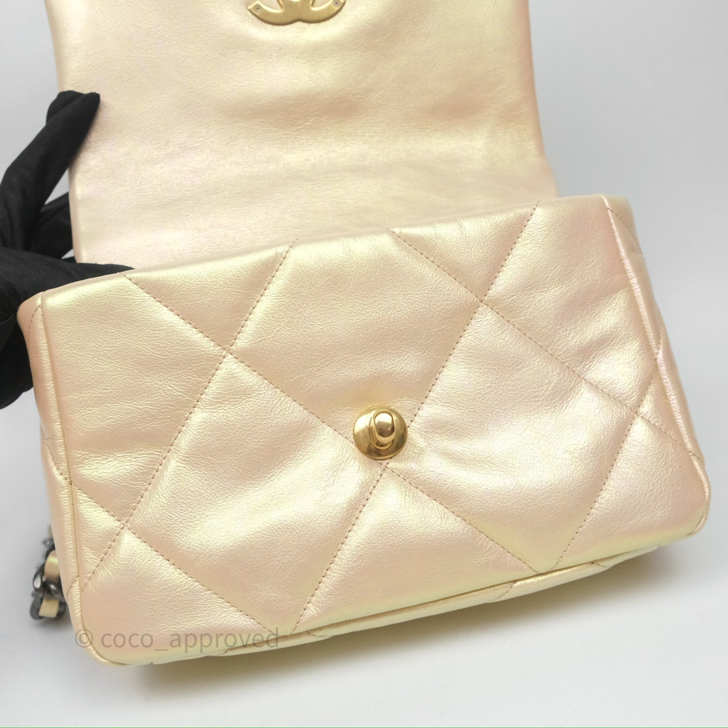 Chanel 19 Small Iridescent Pink Mixed Hardware