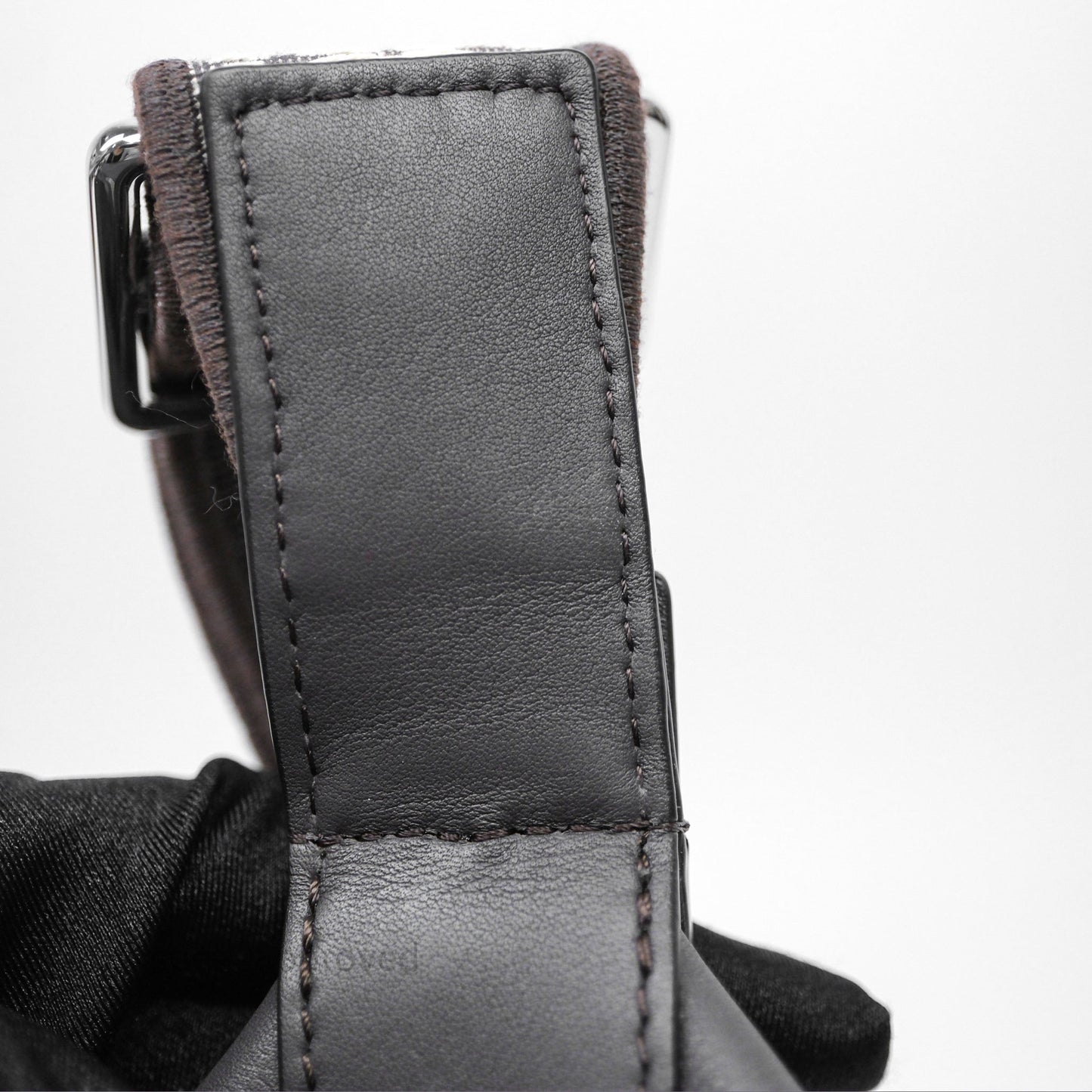 Loewe Small Cubi Bag In Supple Smooth Calfskin and Jacquard Dark Grey