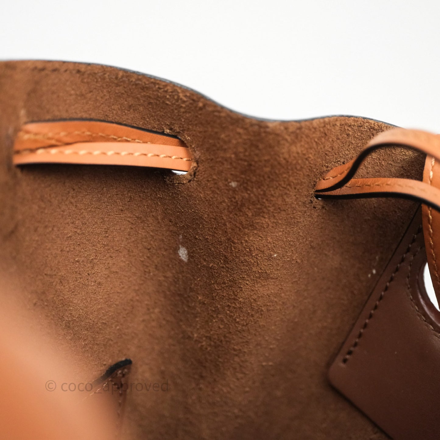 Loewe Small Balloon Bucket Bag Brown Tan Calfskin