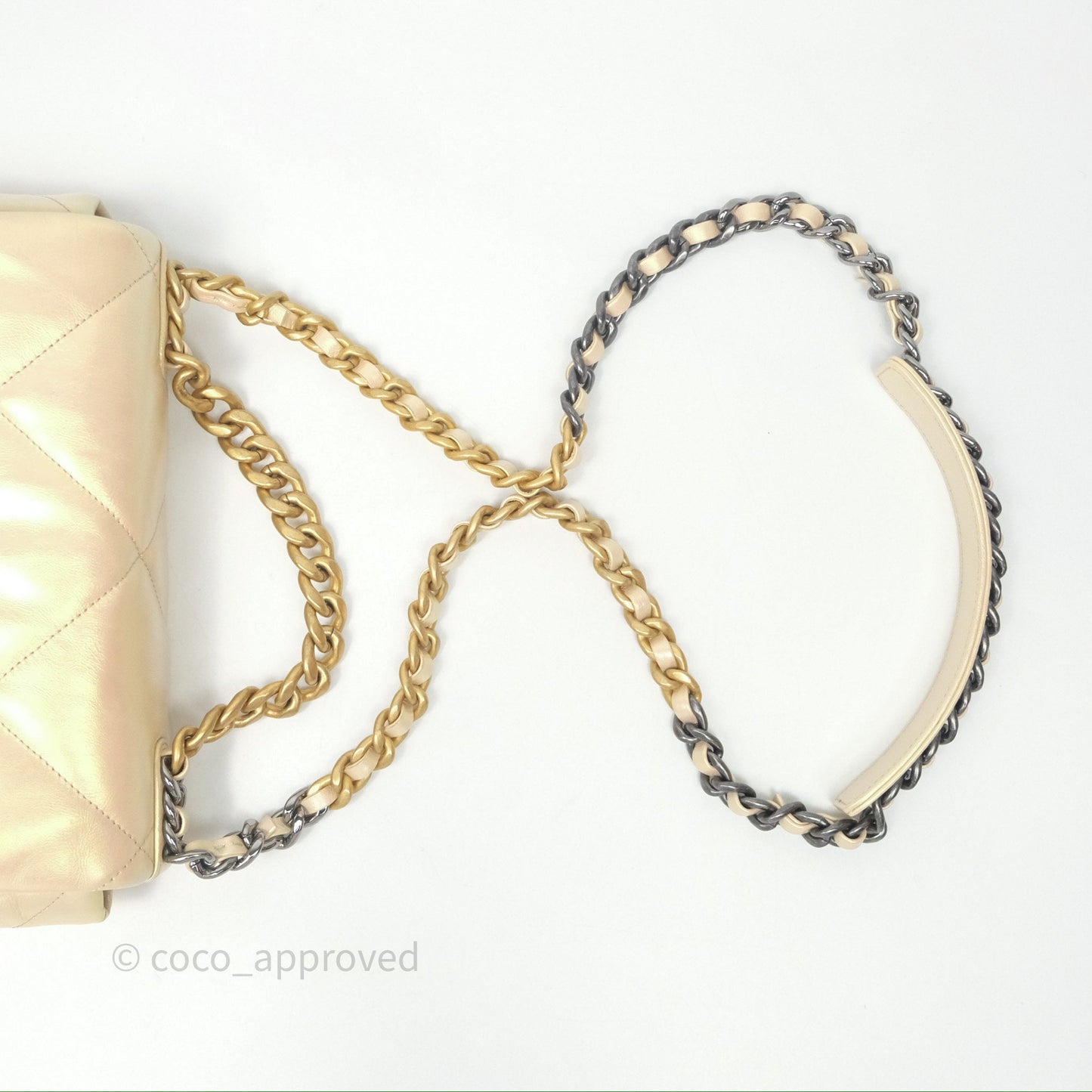 Chanel 19 Small Iridescent Pink Mixed Hardware