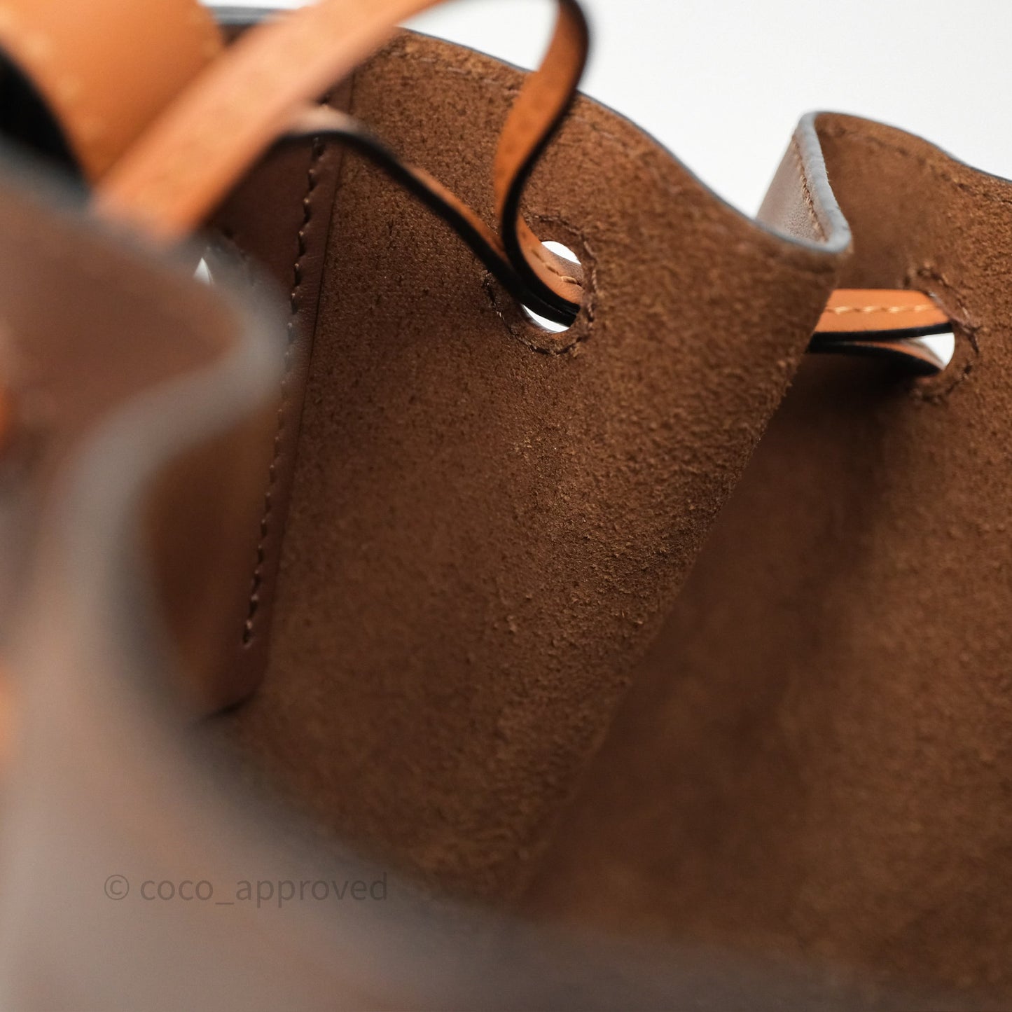 Loewe Small Balloon Bucket Bag Brown Tan Calfskin