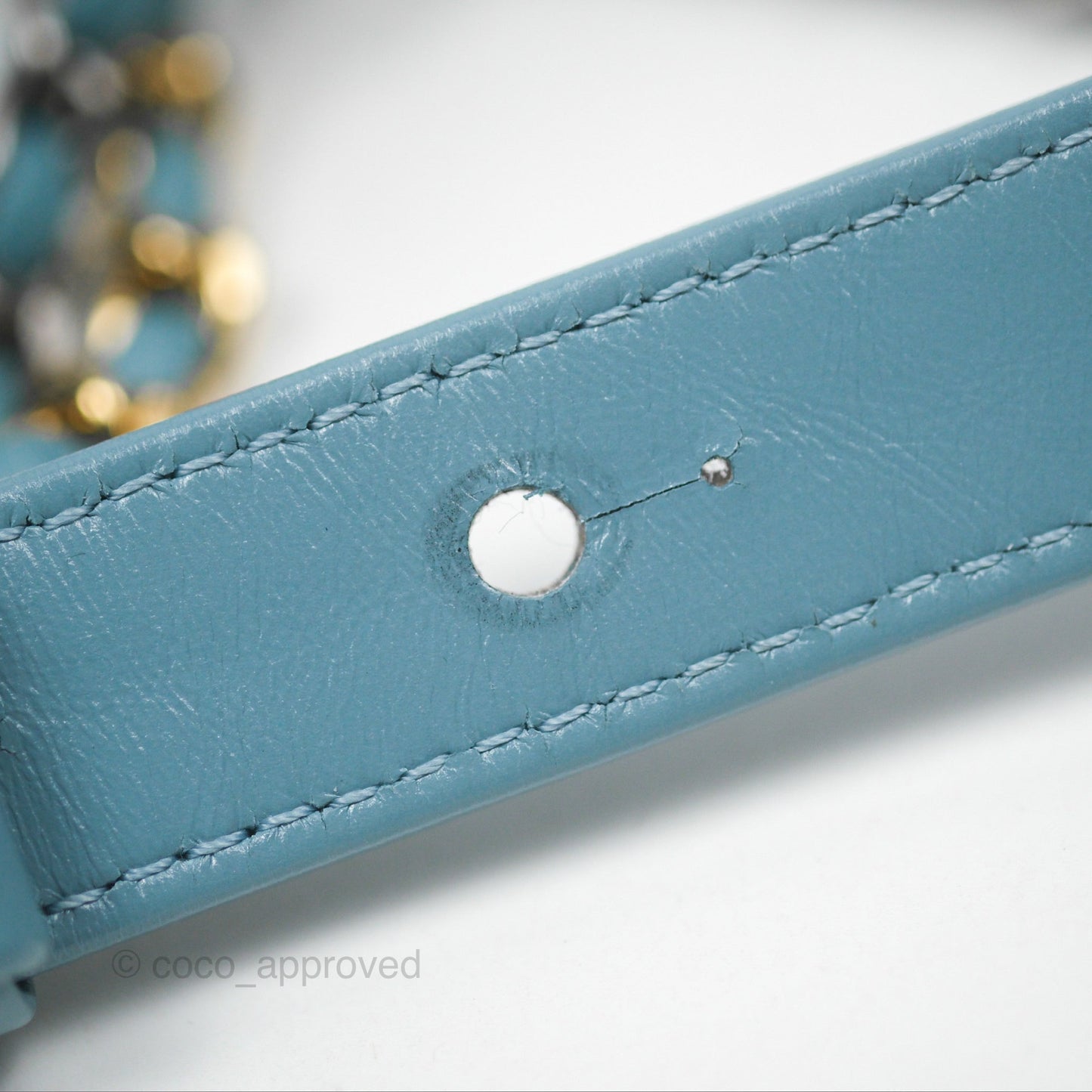 Chanel New Medium Gabrielle Blue Aged Calfskin