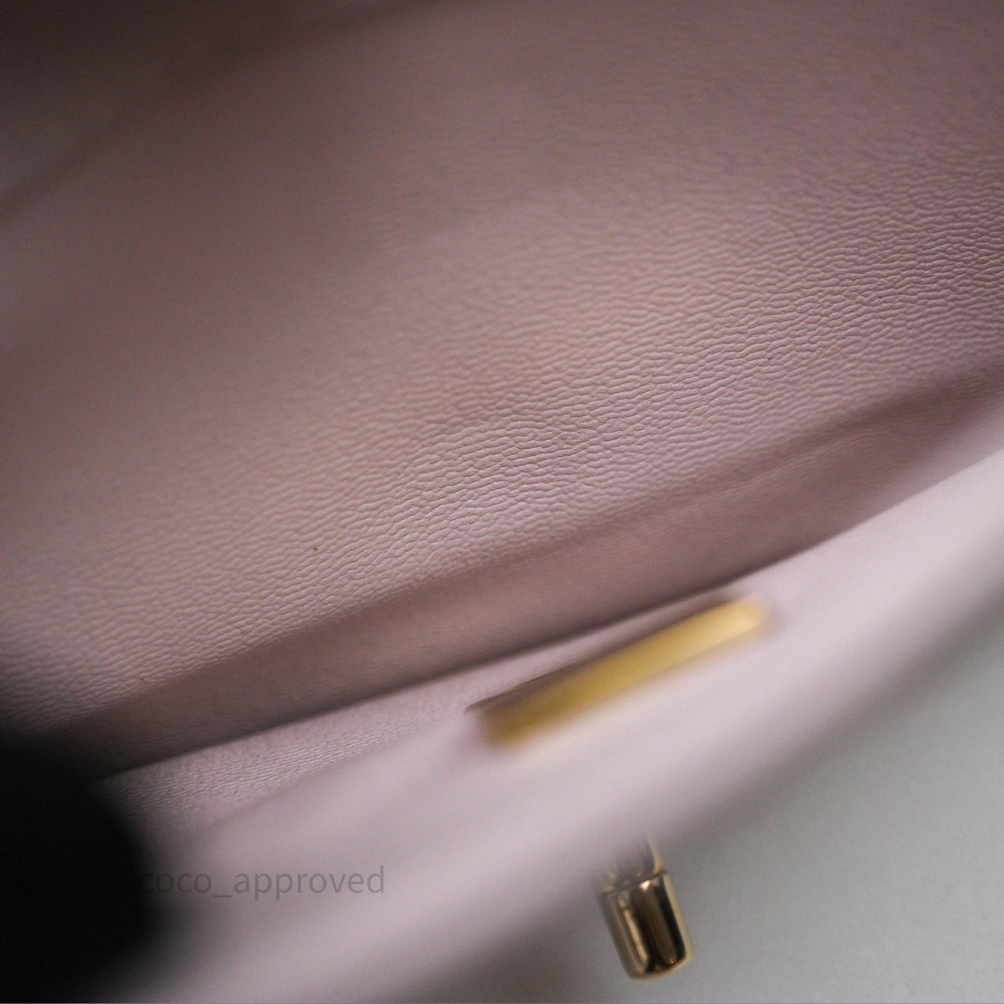 Chanel Small Coco Lady Quilted Flap Bag With Top Handle Light Pink Calfskin Gold Hardware