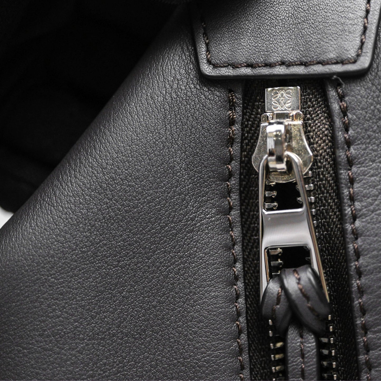 Loewe Small Cubi Bag In Supple Smooth Calfskin and Jacquard Dark Grey