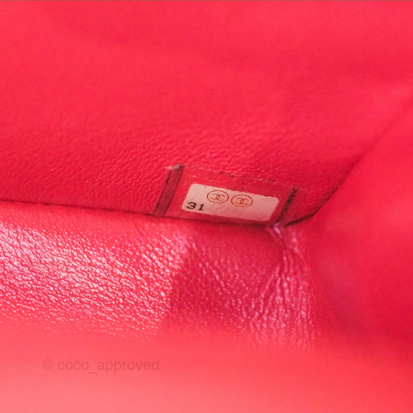 Chanel Top Handle Mini Rectangular Flap Bag Iridescent Dark Pink Lambskin Aged Gold Hardware